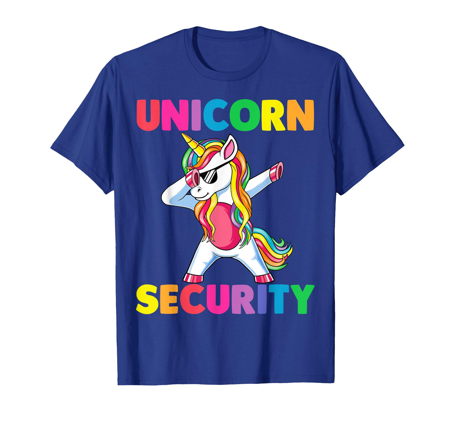 Halloween Dad Mom Daughter Adult Costume Unicorn Security T-Shirt