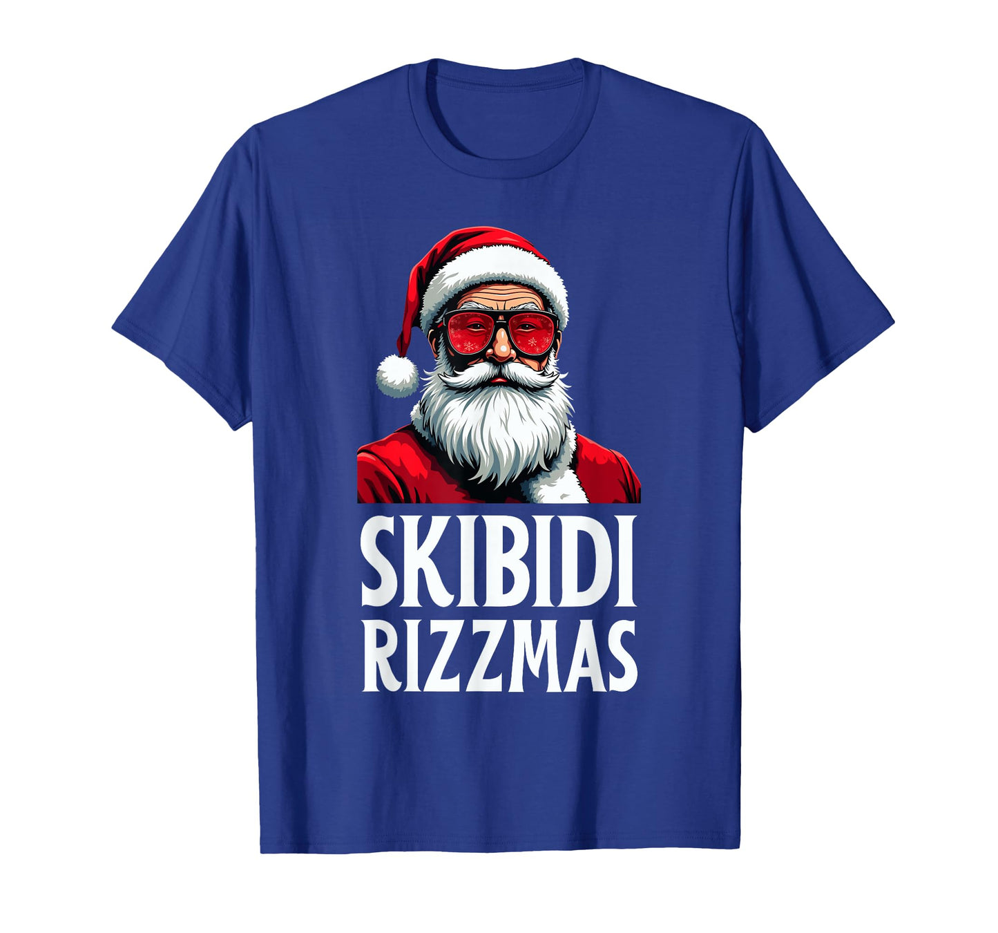 Skibidi Rizzmas Merry Christmas Santa Claus Funny Xmas Kids T-Shirt