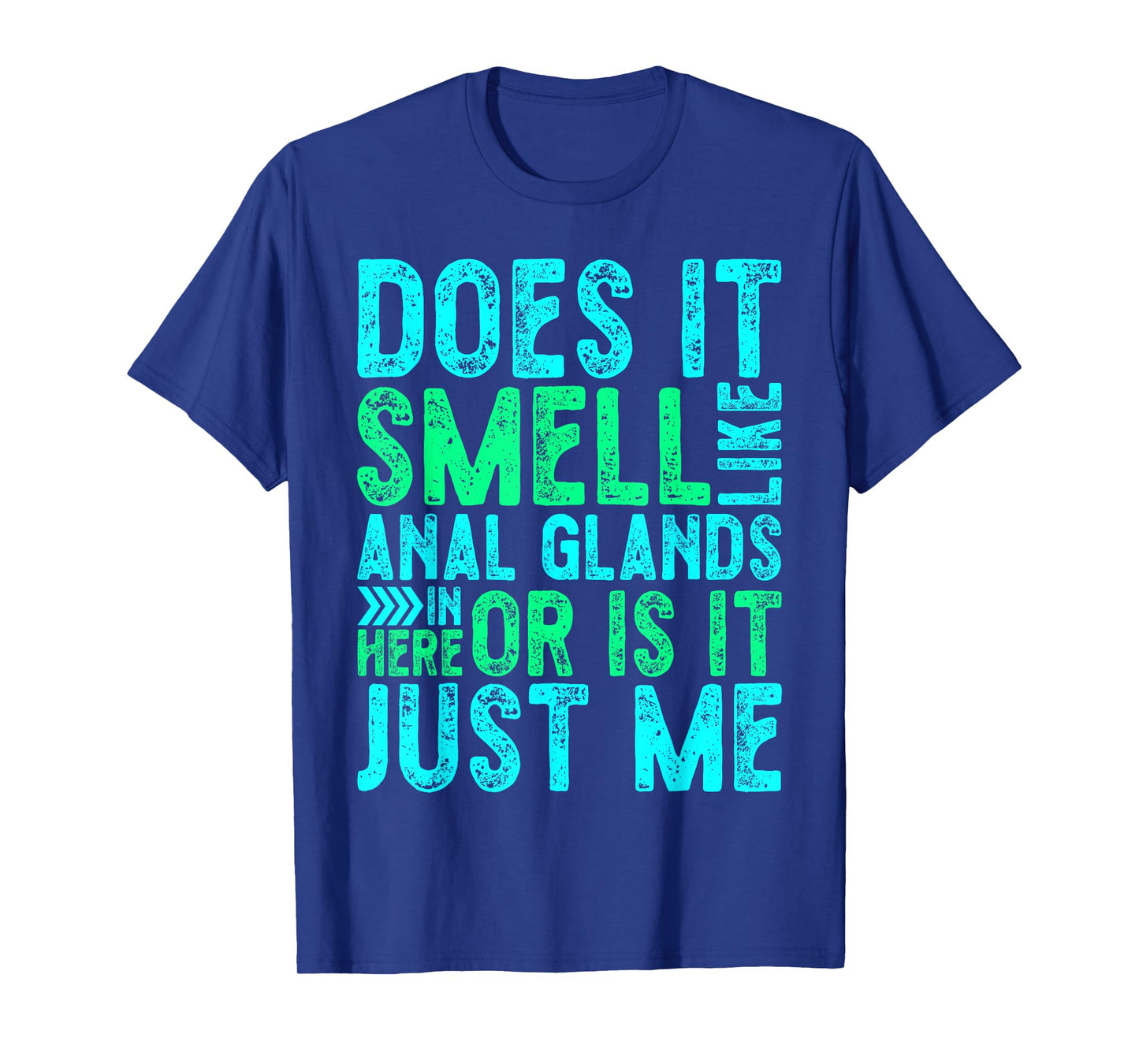 Distressed Does It Smell Like Anal Glands Funny Vet Tech T-Shirt