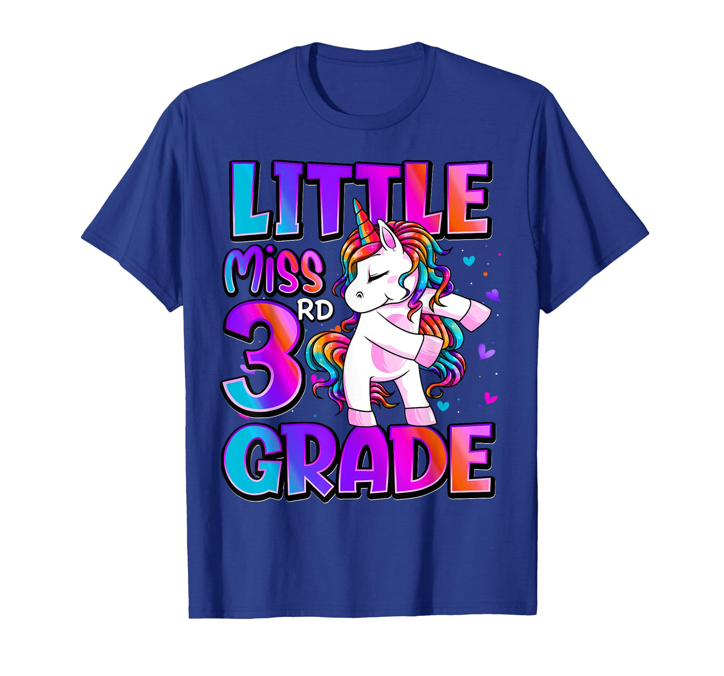 Little Miss 3rd Grade Unicorn Back To School 3rd Grade Girls T-Shirt