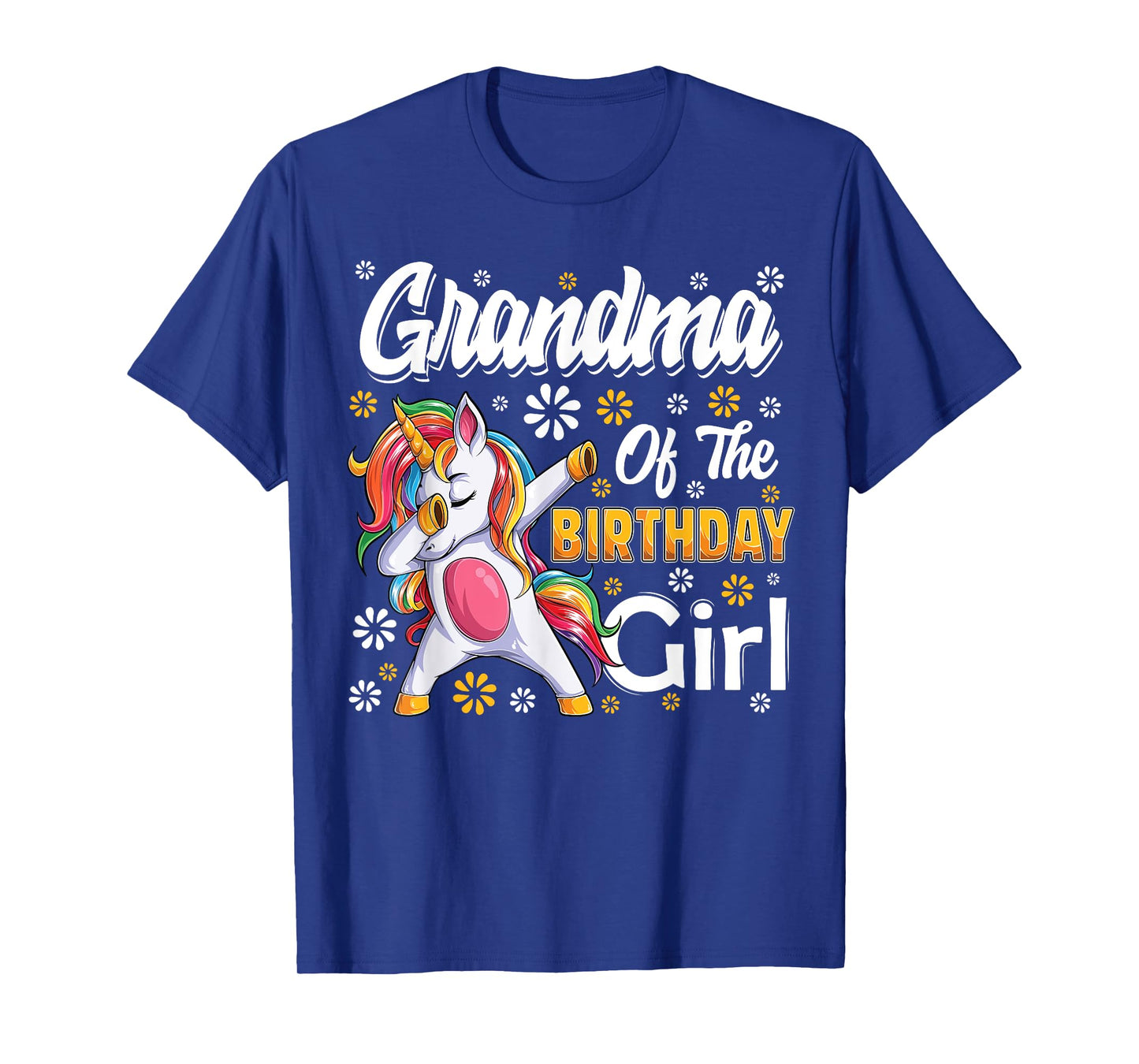 awesome dabbing unicorn birthday Grandma Family Matching T-Shirt