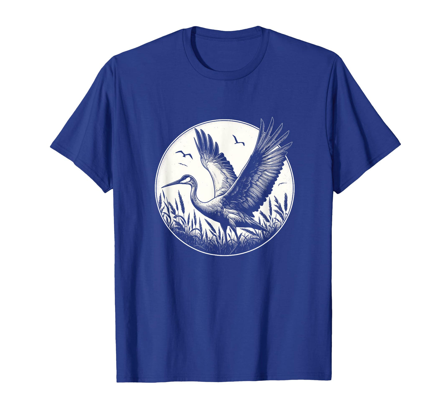 Sandhill Crane Bird Graphic Art Design T-Shirt