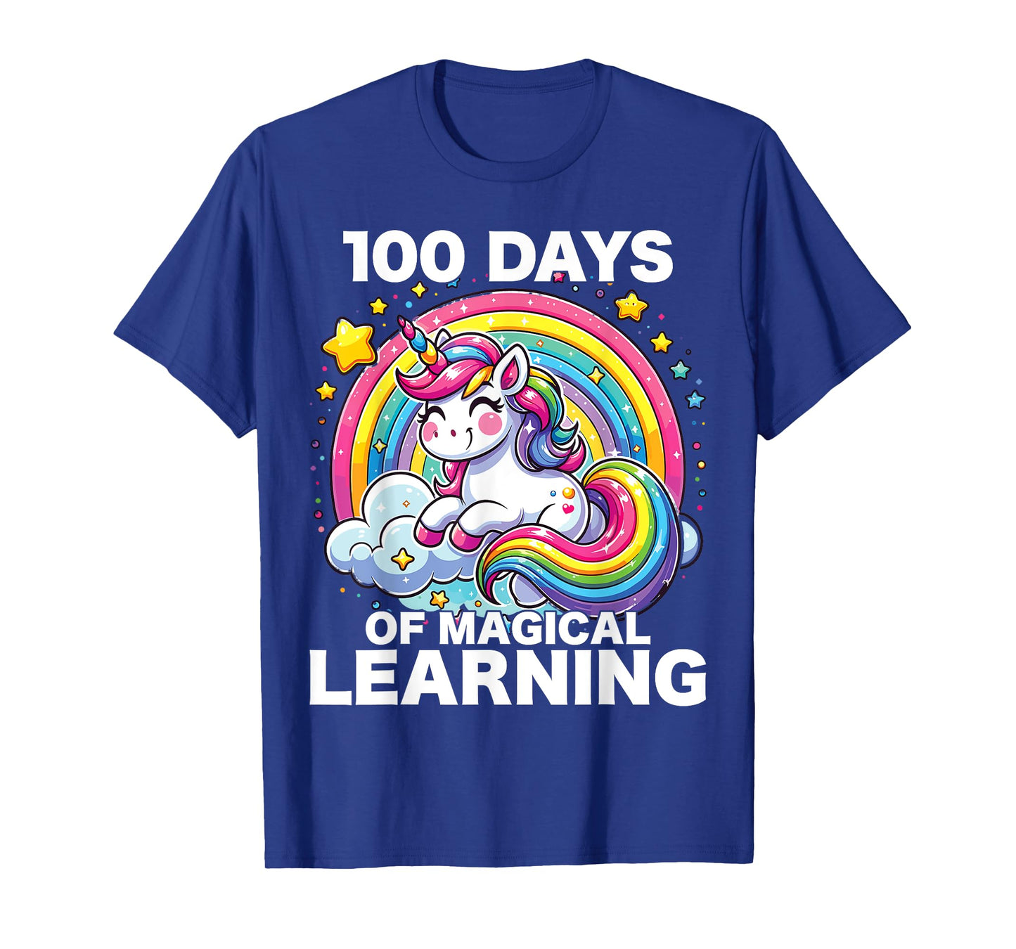 100 Days of School Unicorn Girls Teacher 100th Day of School T-Shirt