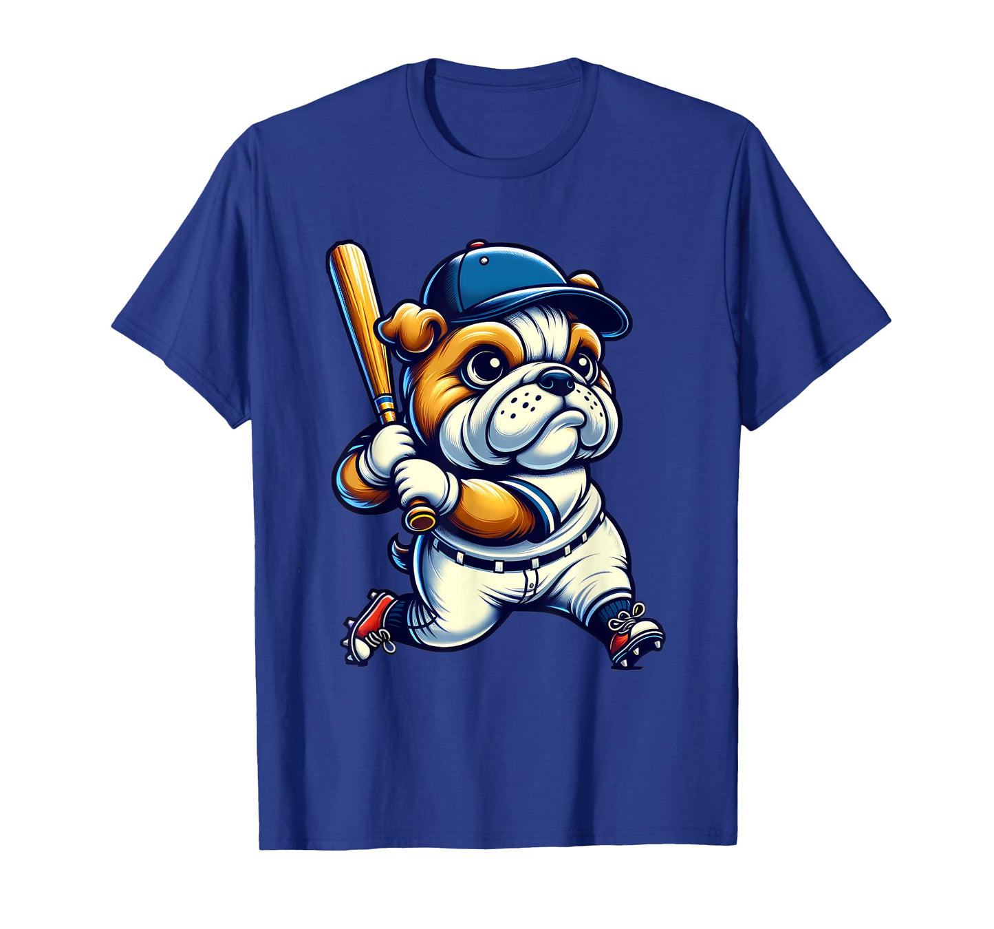 English Bulldog Baseball Player Dog Lover Men Women Kids T-Shirt