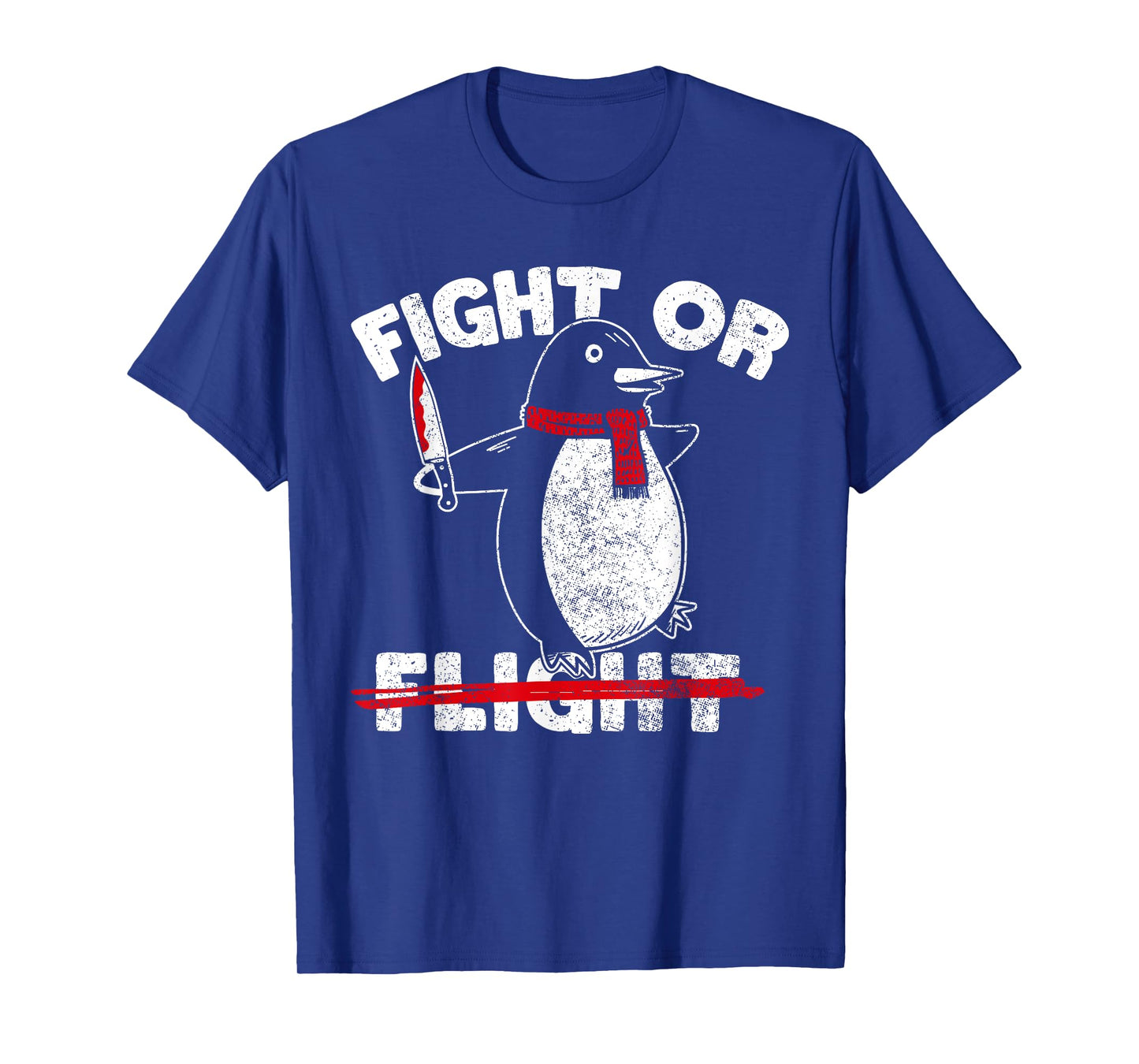 Fight or Flight Funny Killer Penguin Funny Flying Joke T-Shirt
