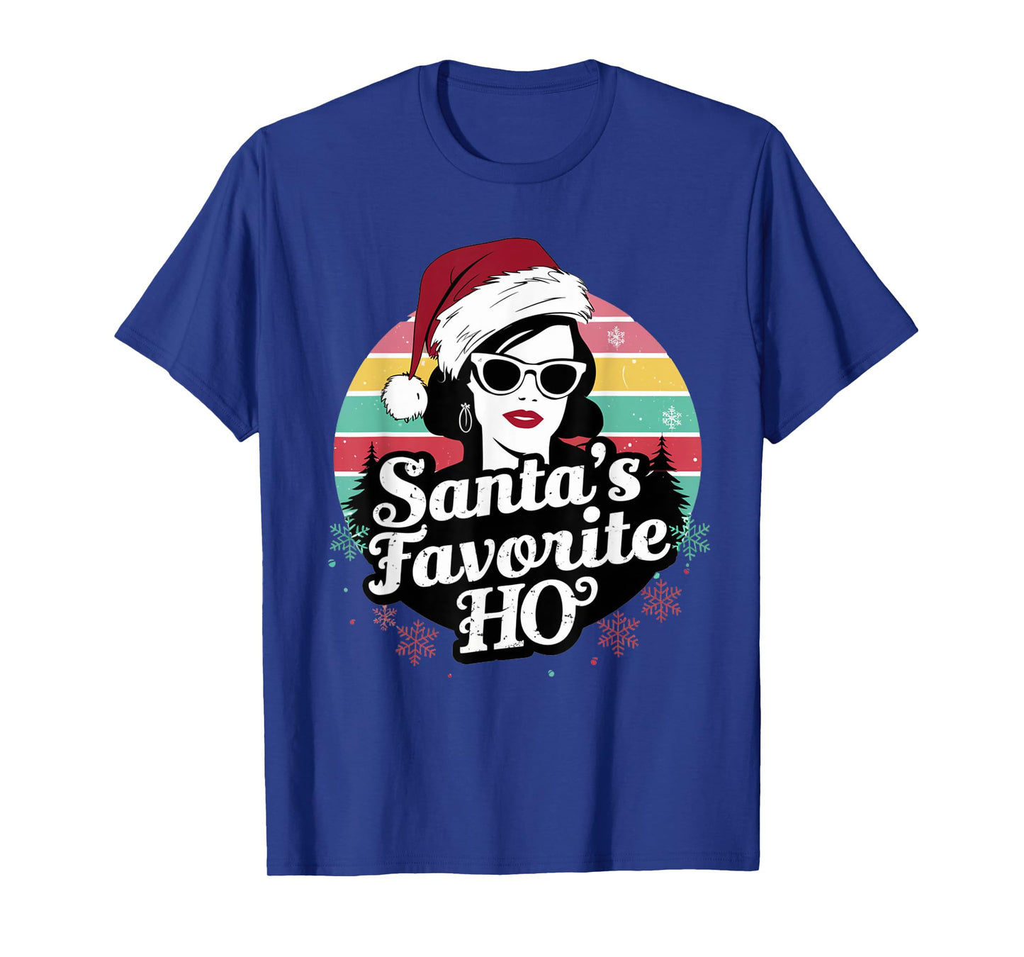 Retro Santas Favorite Ho Inappropriate Christmas for Women T-Shirt