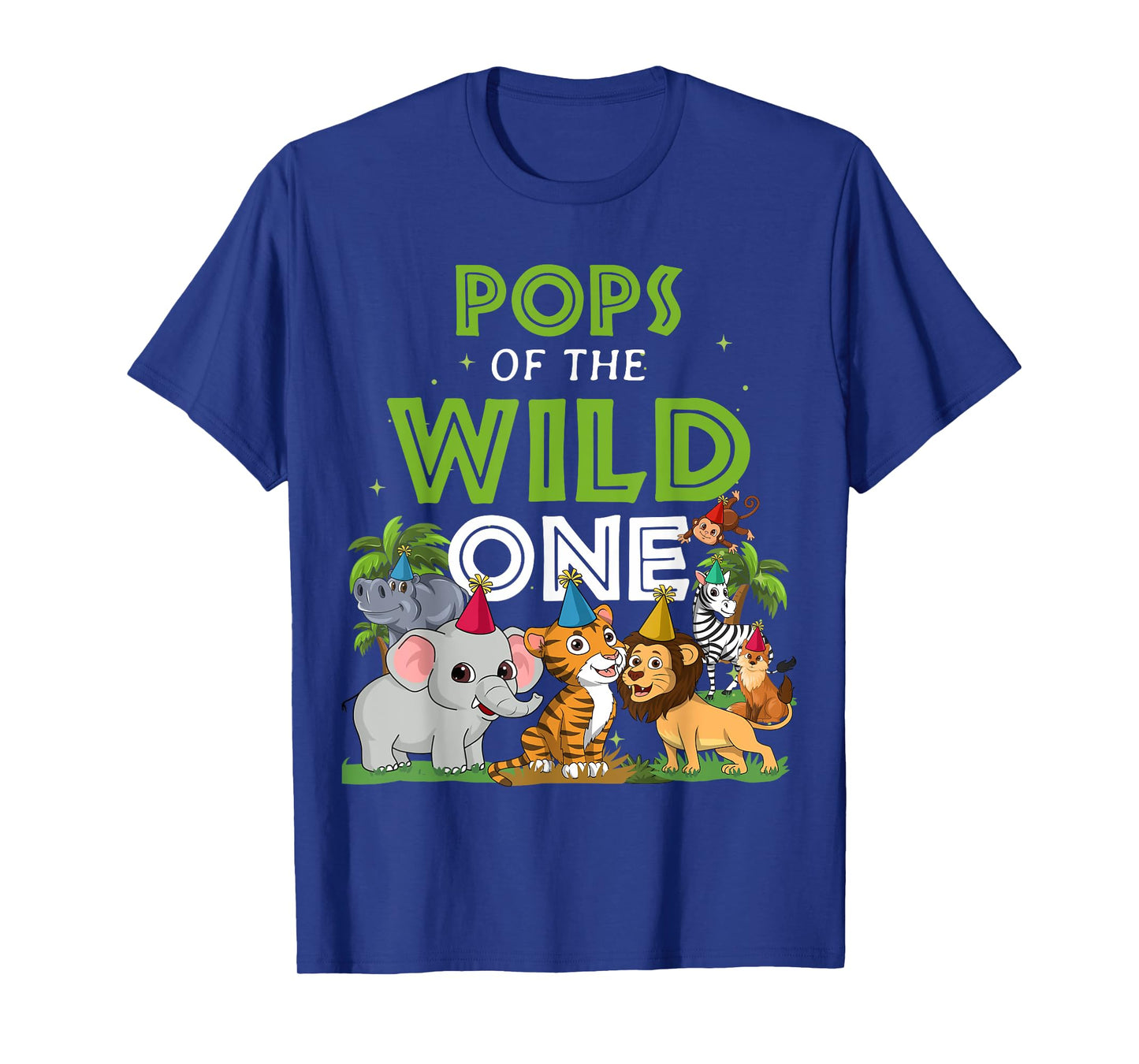 Pops of the Wild One Zoo Birthday Safari Jungle Animal T-Shirt