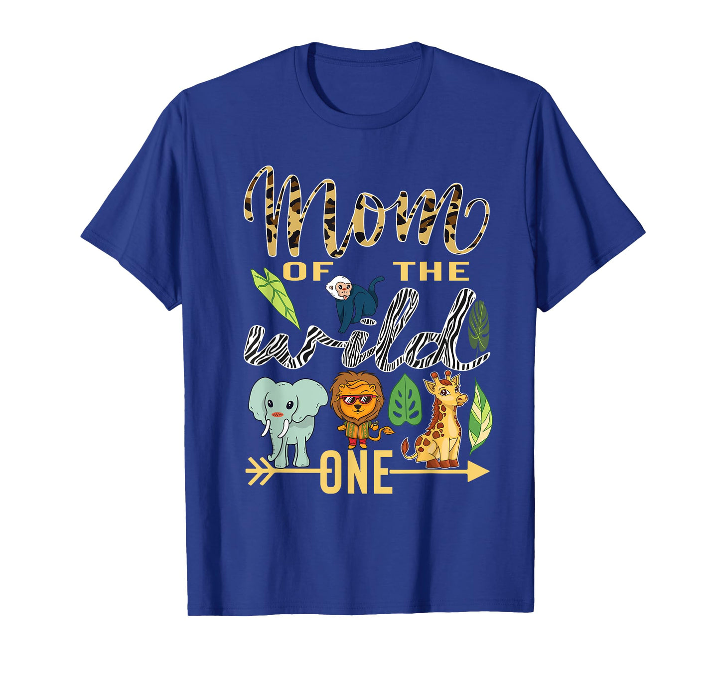 Mom Of The Wild One Zoo Mother Birthday Safari Jungle Animal T-Shirt