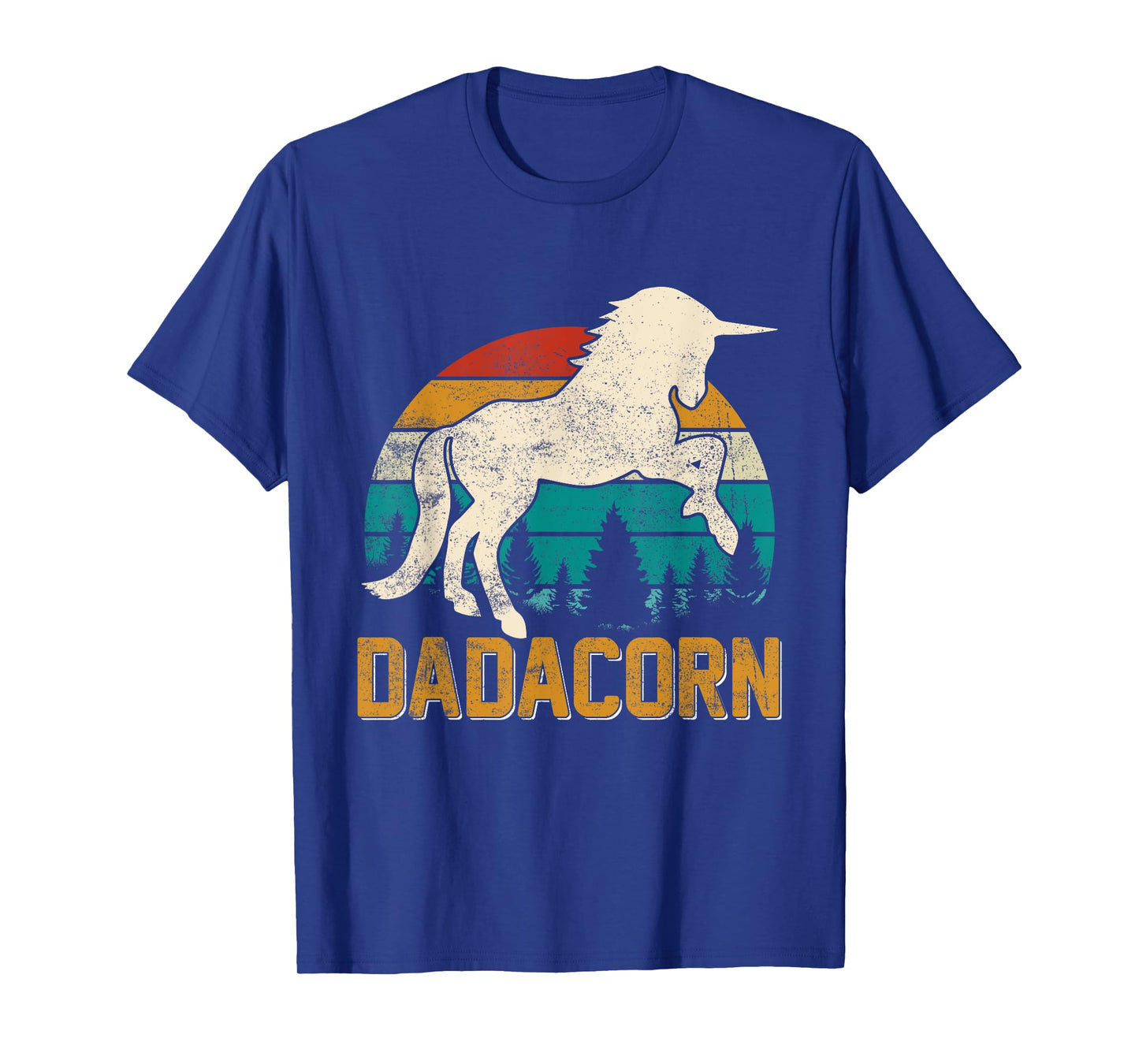 Dadacorn Funny Dad Unicorn Mens Daddy Papa Grandpa Daughters T-Shirt