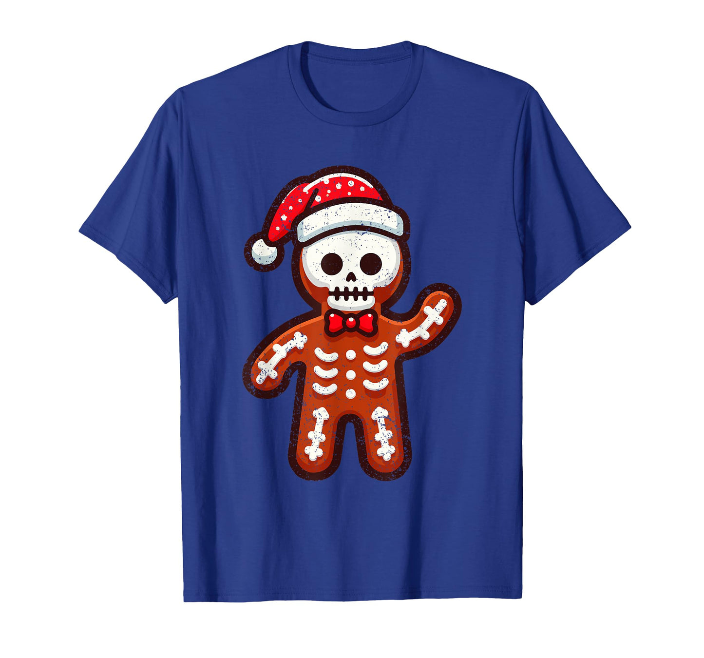 Skeleton Gingerbread Christmas Santa Hat X-mas Holiday T-Shirt