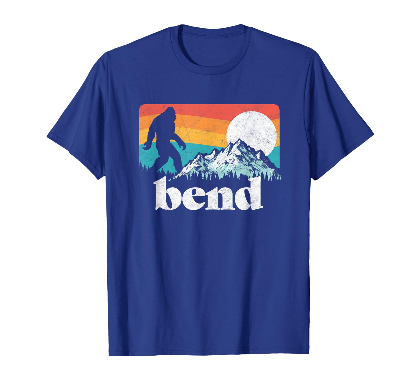 Bend Oregon Retro Bigfoot Mountains Vintage Graphic T-Shirt