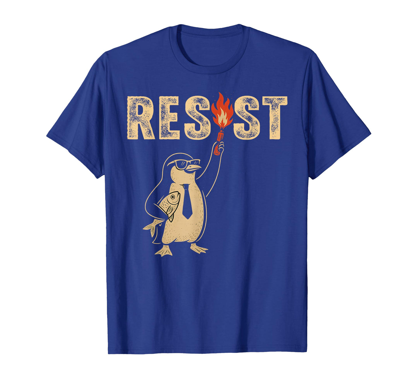Funny Penguin Protest Against Tariffs Political Humor T-Shirt