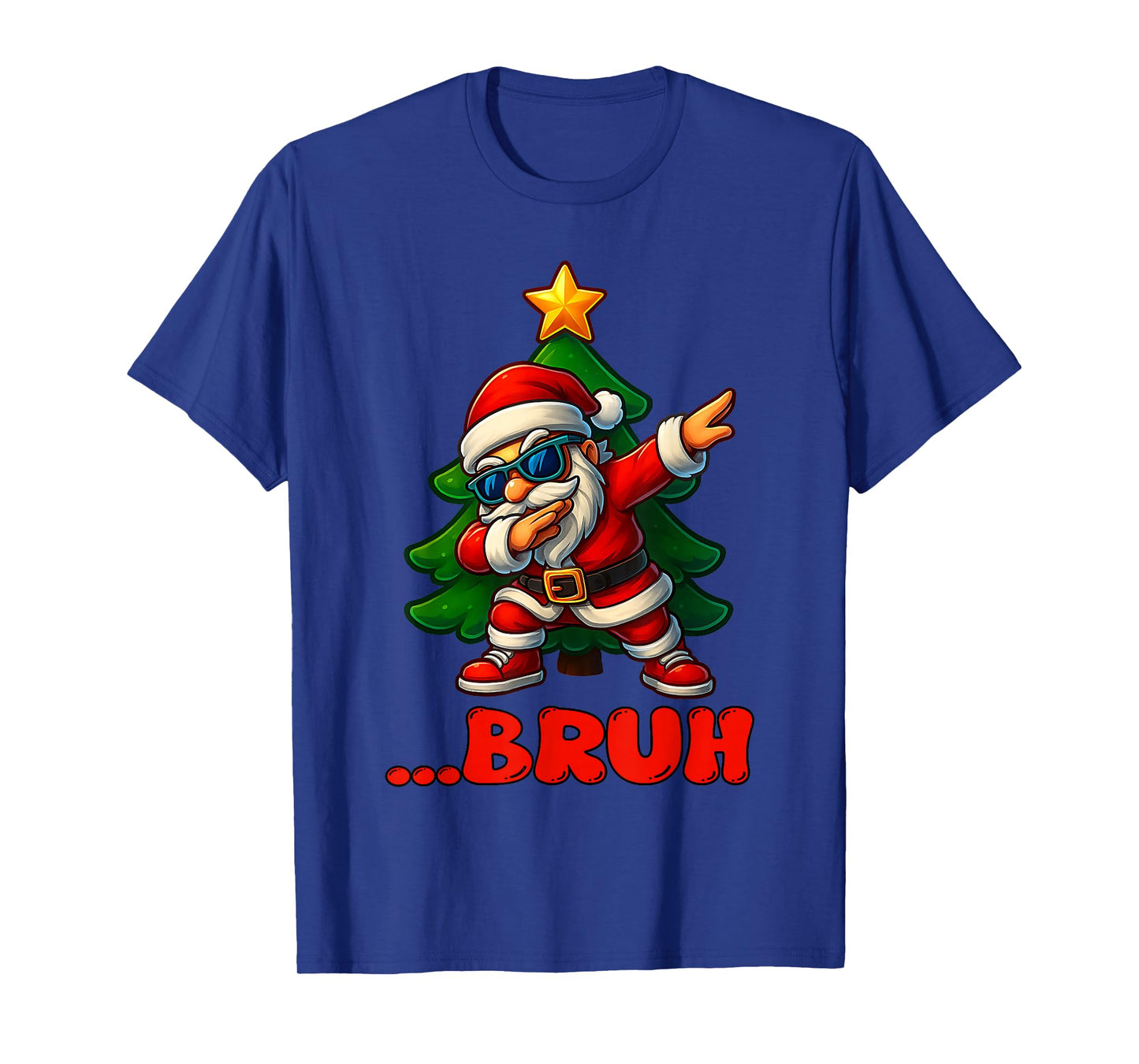 Bruh Dab Santa Claus Funny Kids Boys Mens Christmas T-Shirt