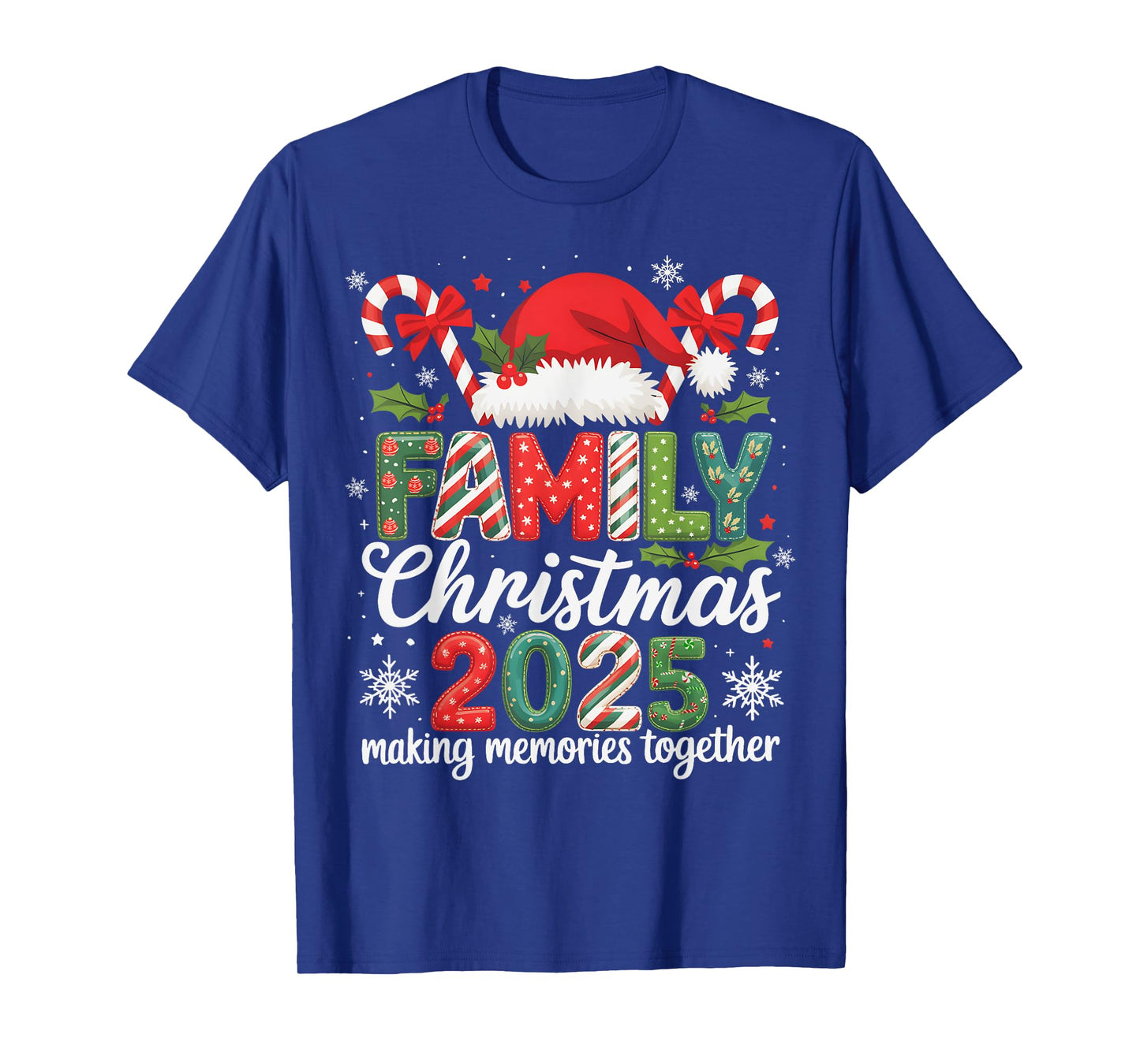 Family Christmas 2025 Matching Group Outfit Xmas Squad Santa T-Shirt