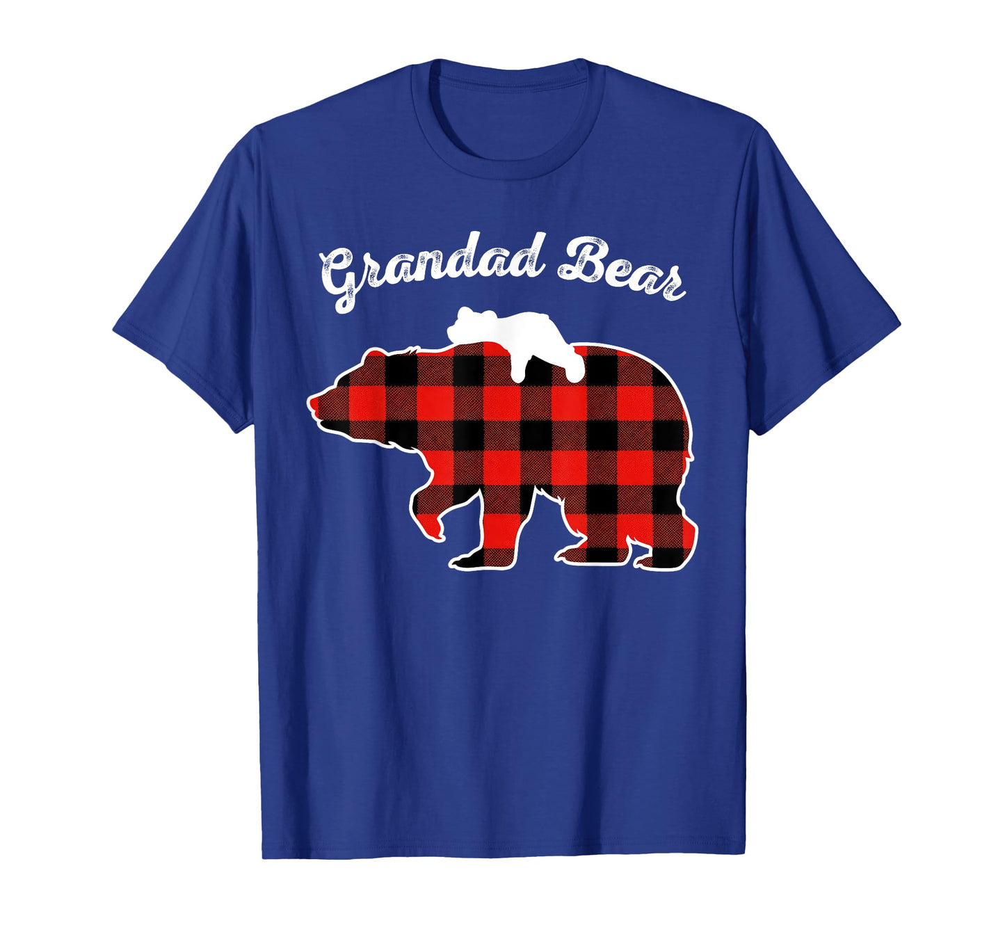Grandad Bear Flannel Red Plaid Pajama Family Matching XMAS T-Shirt