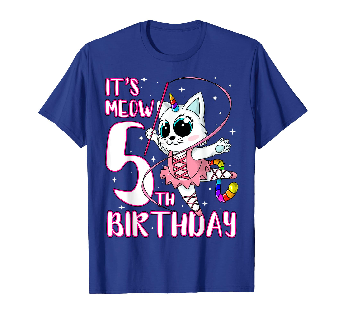 Its Meow 5th Birthday Kittycorn Unicorn Cat Kids Party Gift T-Shirt