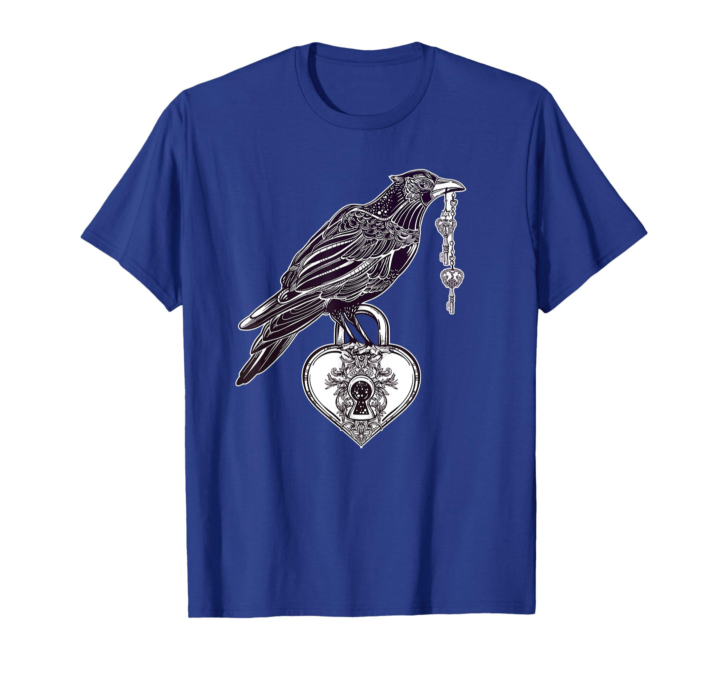 Stay Weird - Raven with Heart Tshirt - Vintage Engraving Tee T-Shirt
