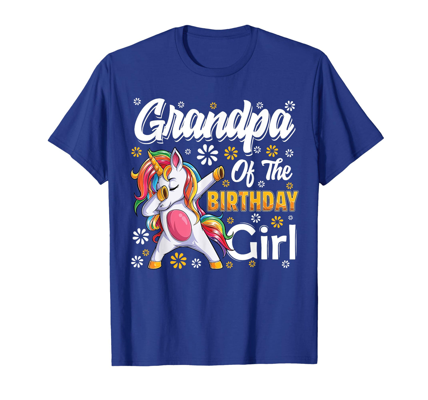 awesome dabbing unicorn birthday Grandpa Family Matching T-Shirt