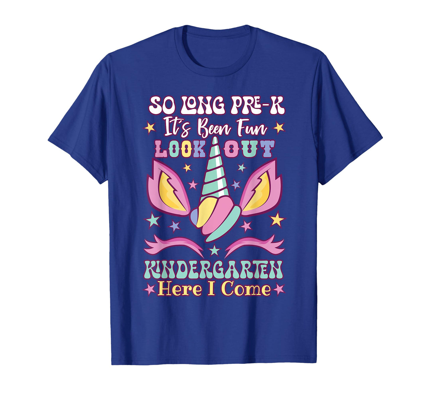 Preschool Graduation So Long PreK Hello Kindergarten Unicorn T-Shirt