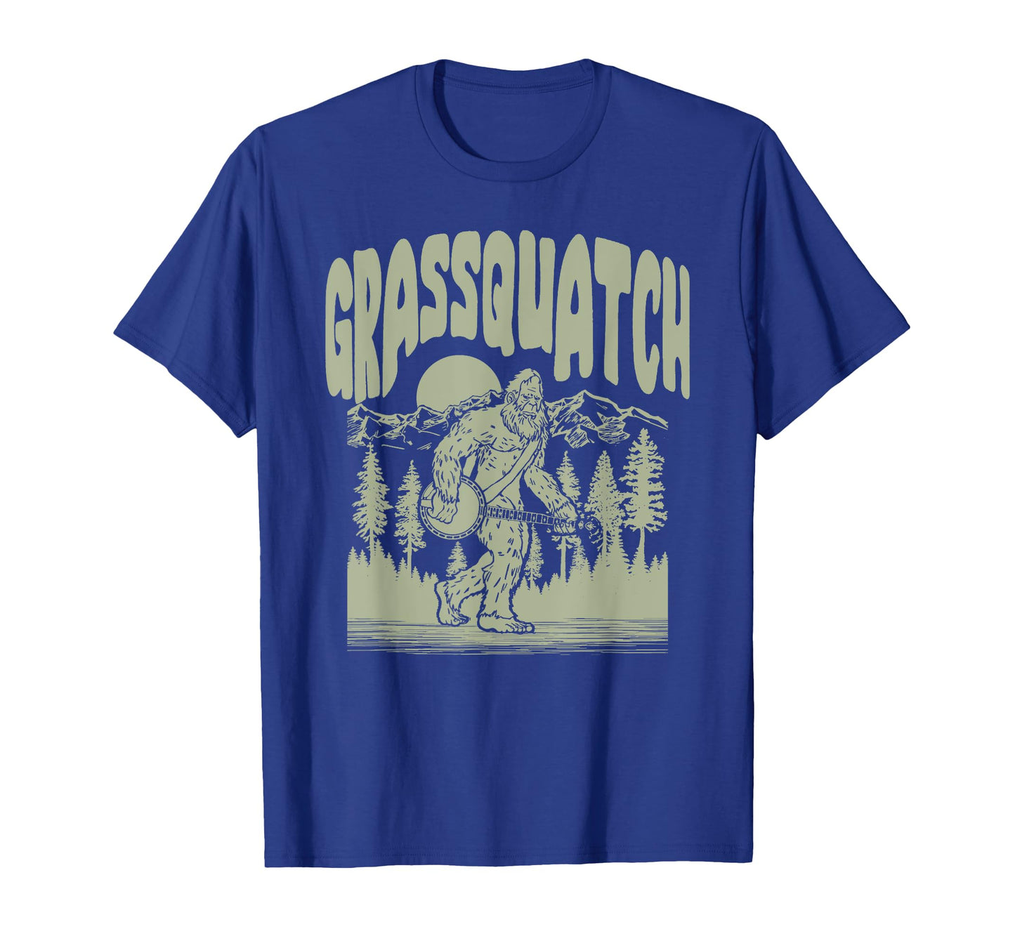 Grassquatch! Funny Bigfoot Banjo Bluegrass Sasquatch Outdoor T-Shirt