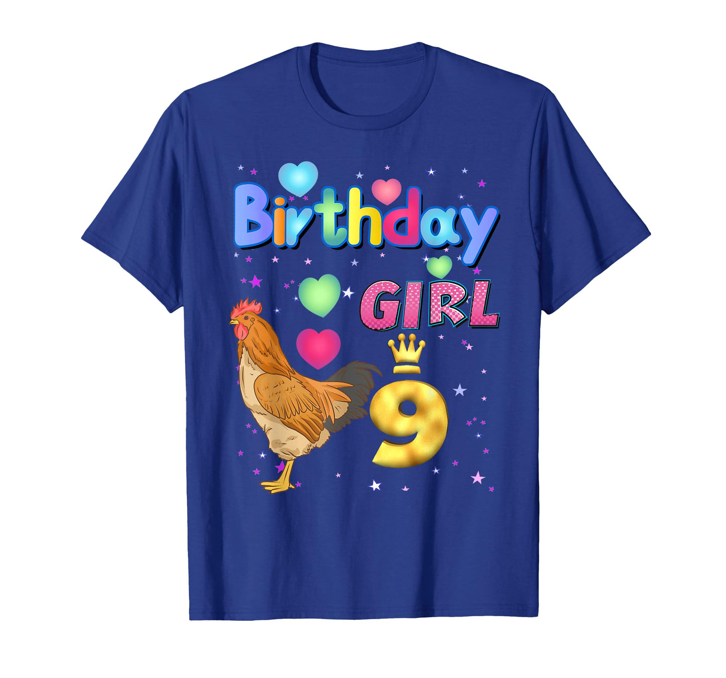 Kids 9Years Old Chicken Its my 9th birthday Girl Chicken T-Shirt