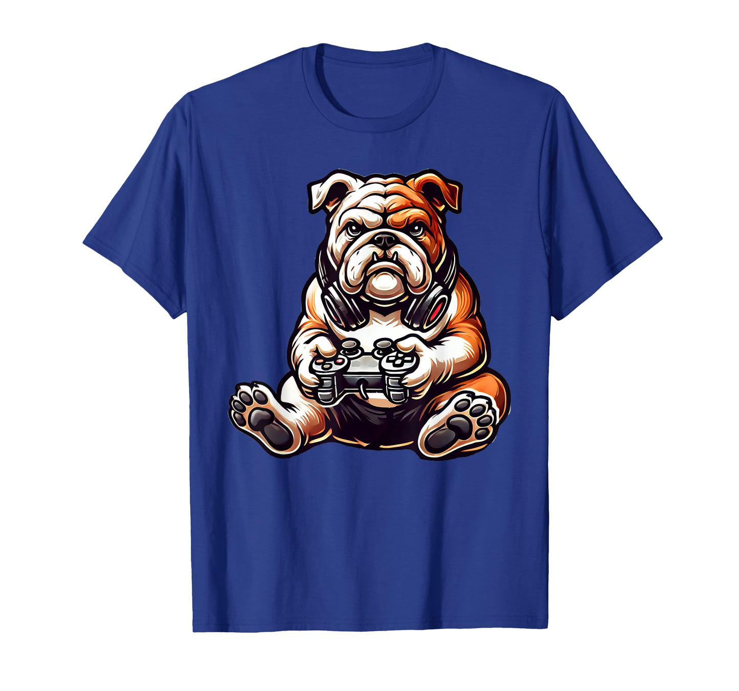 English Bulldog Dog Funny Video Games Gamer T-Shirt