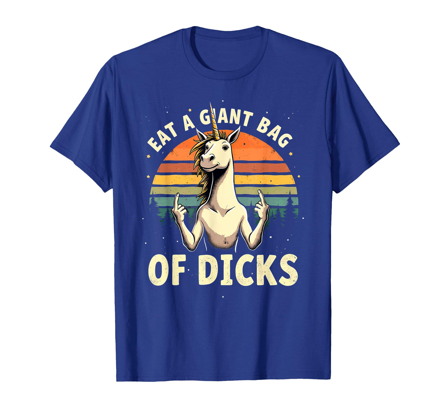 Retro Unicorn Eat A Giant Bag Of Dicks T-Shirt