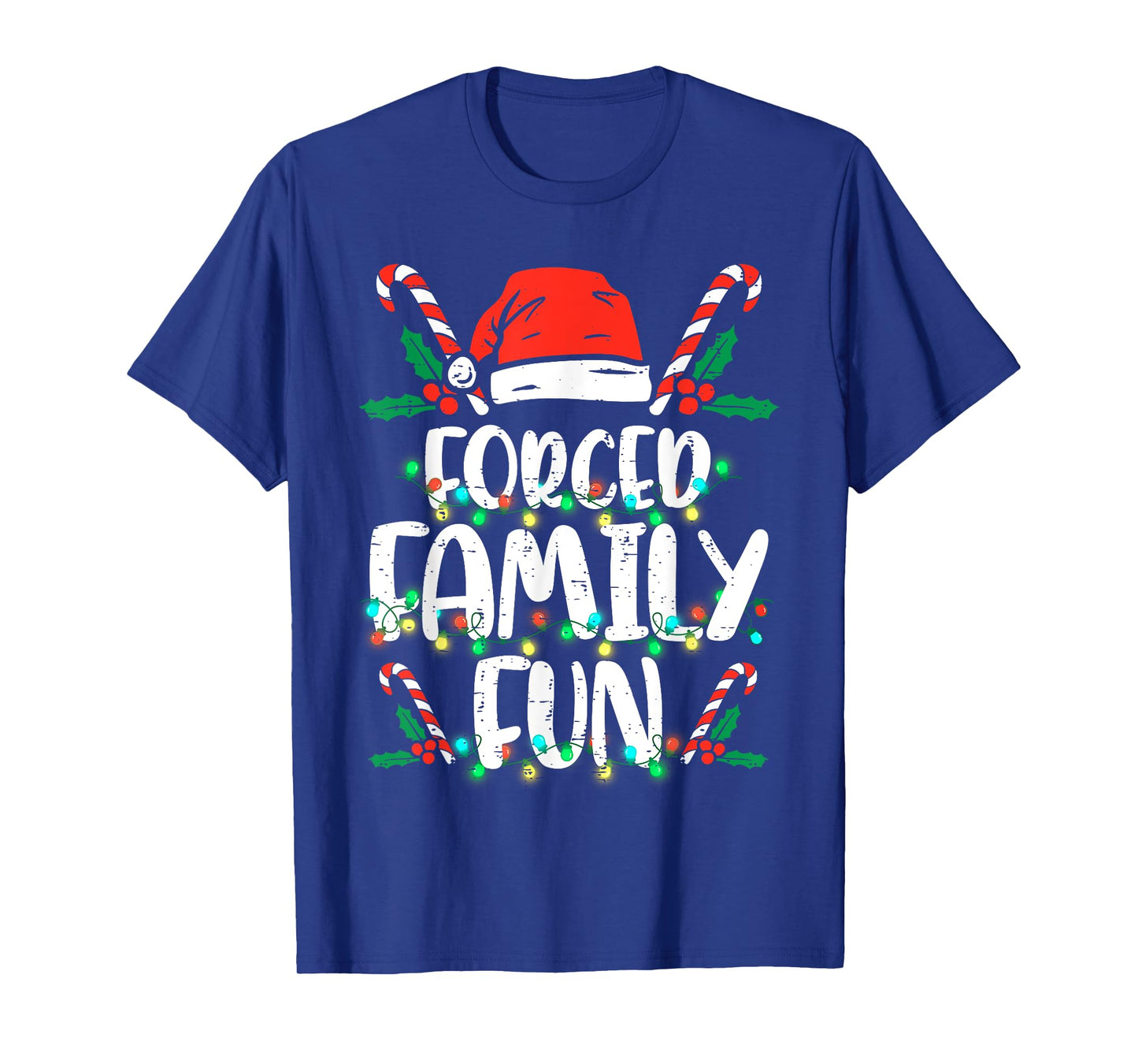 Forced Family Funny Sarcastic Christmas Xmas Pajama T-Shirt