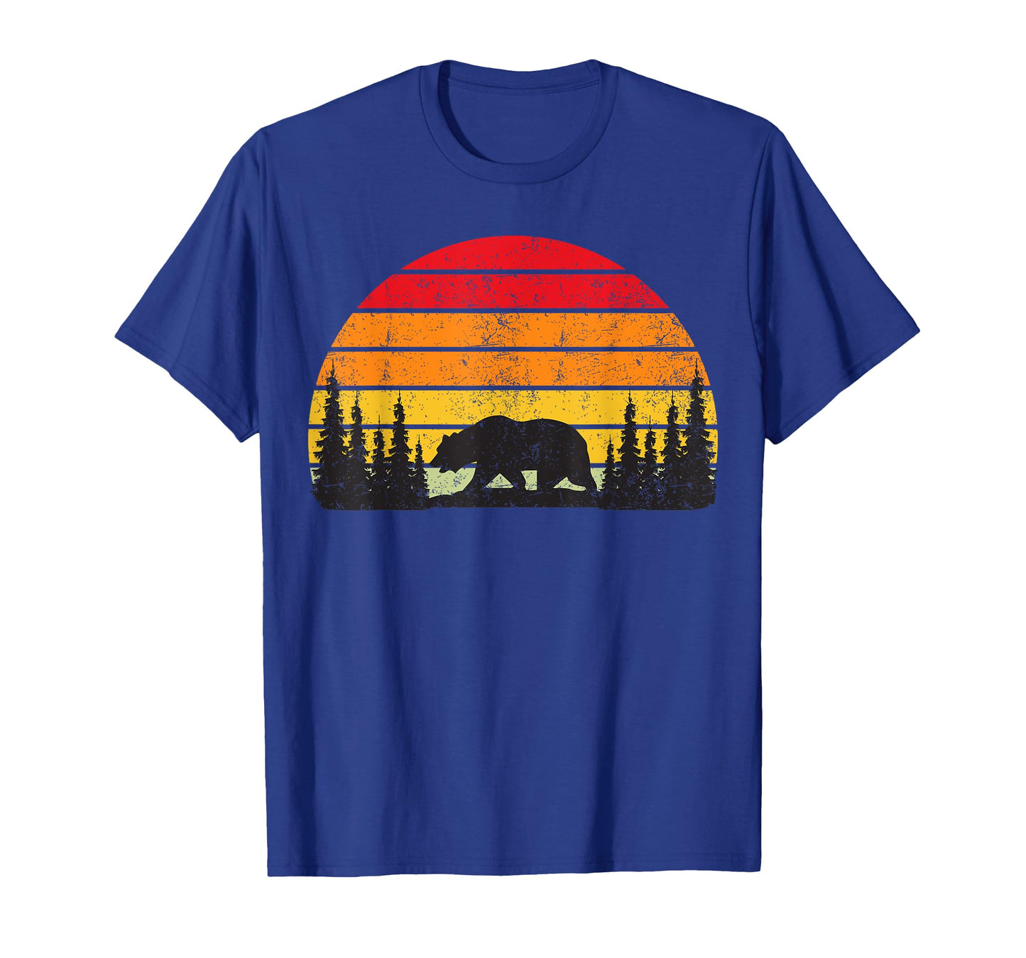 Retro Forest Bear Outdoors Nature Women Men Vintage Graphic T-Shirt
