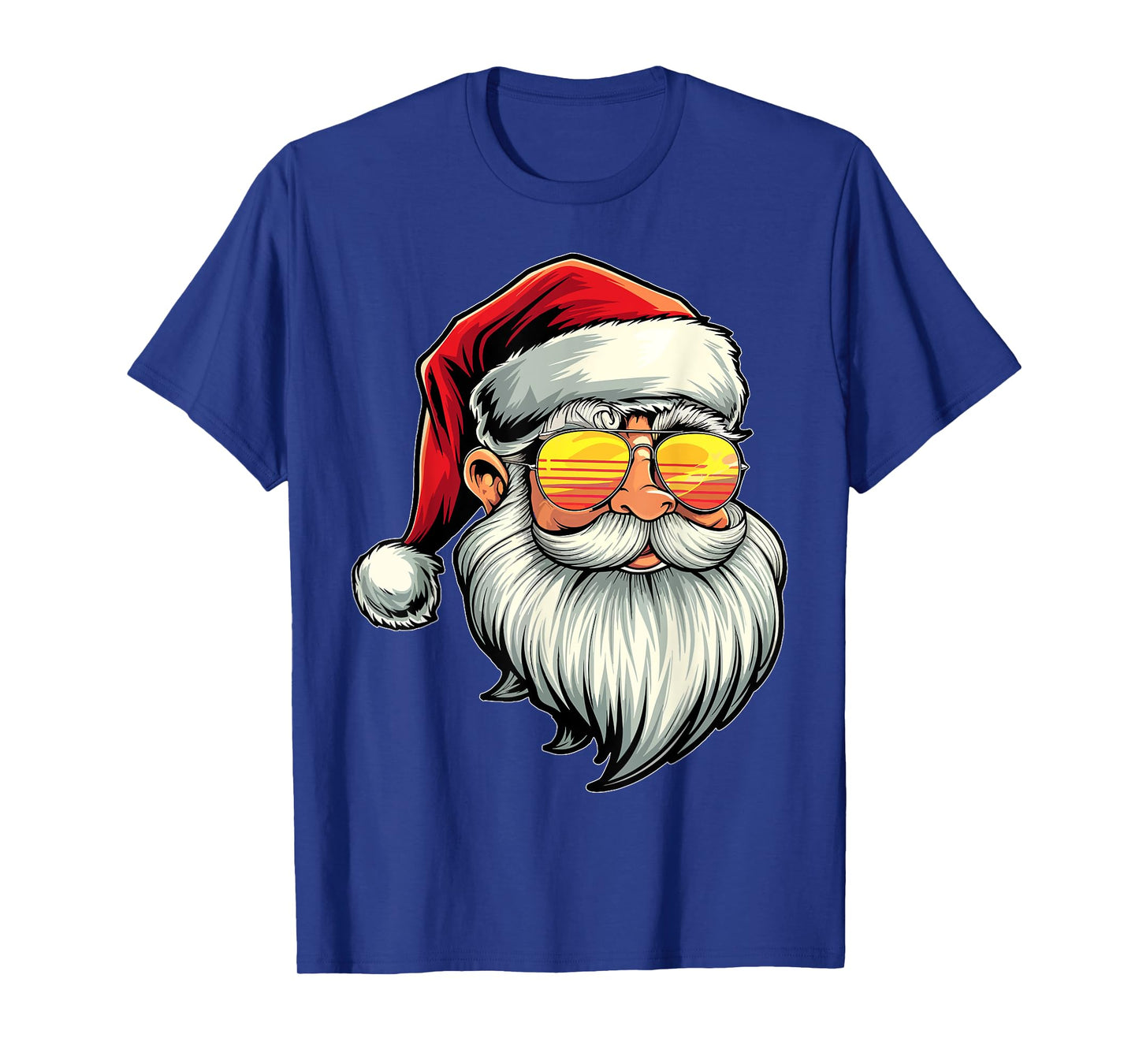 Santa Face Retro Sunglasses Christmas Xmas Men Women Kids T-Shirt