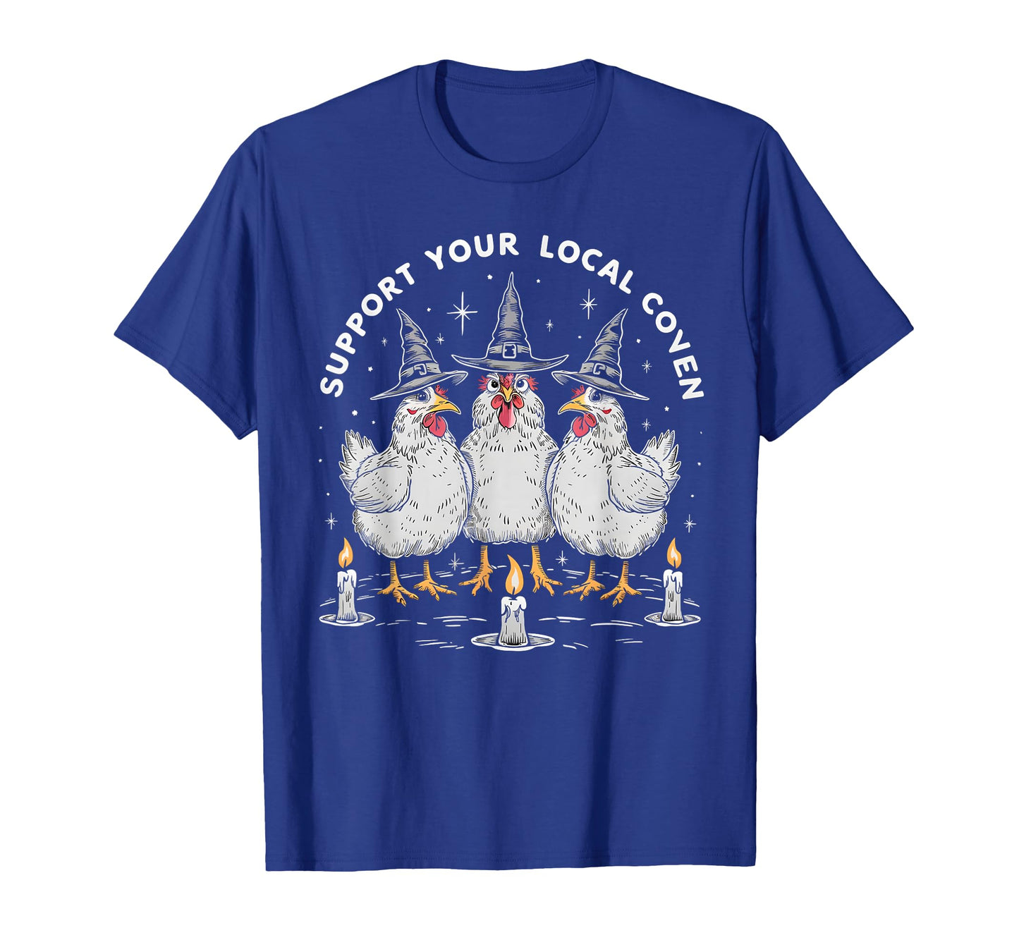 Support Your Local Coven Funny Farm Witch Chicken Halloween T-Shirt