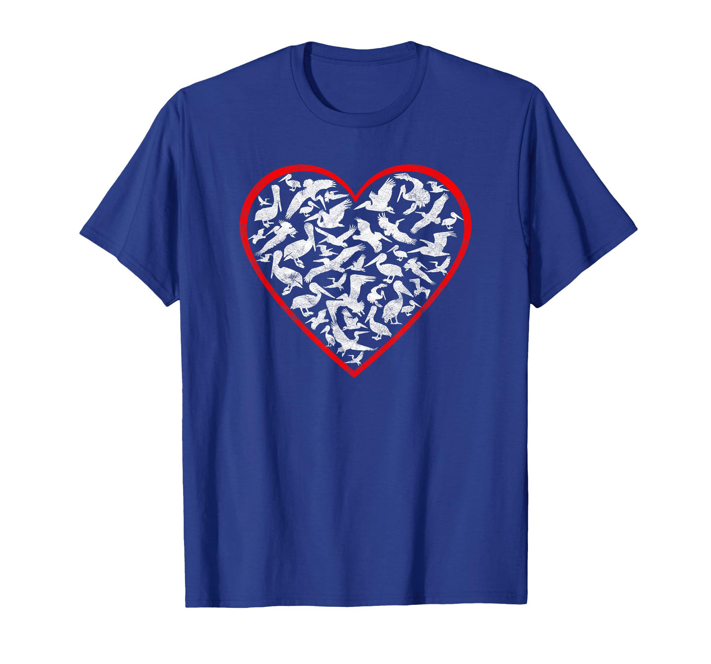 Pelican Gift Women Men Love Motherhood Bird Animal Red Heart T-Shirt