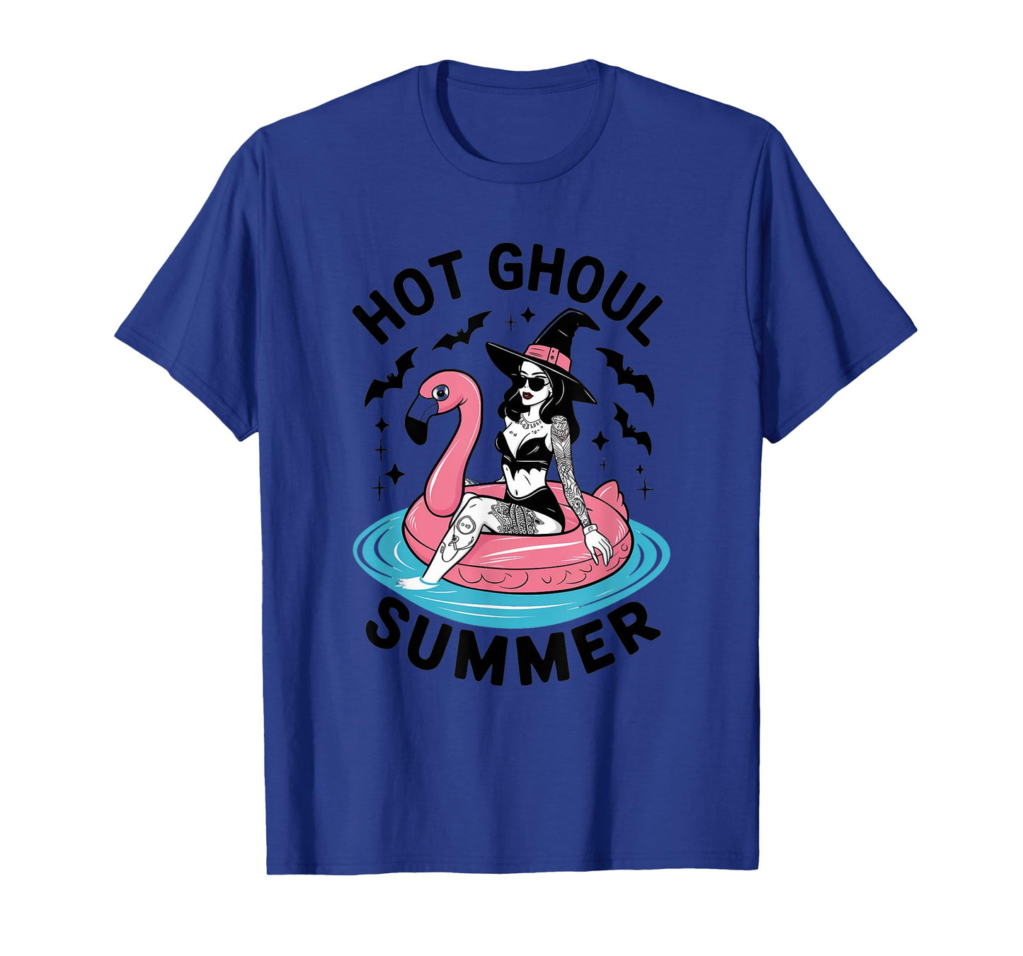 Hot Ghoul Summer Funny Witch Gothic Spooky Retro Halloween T-Shirt