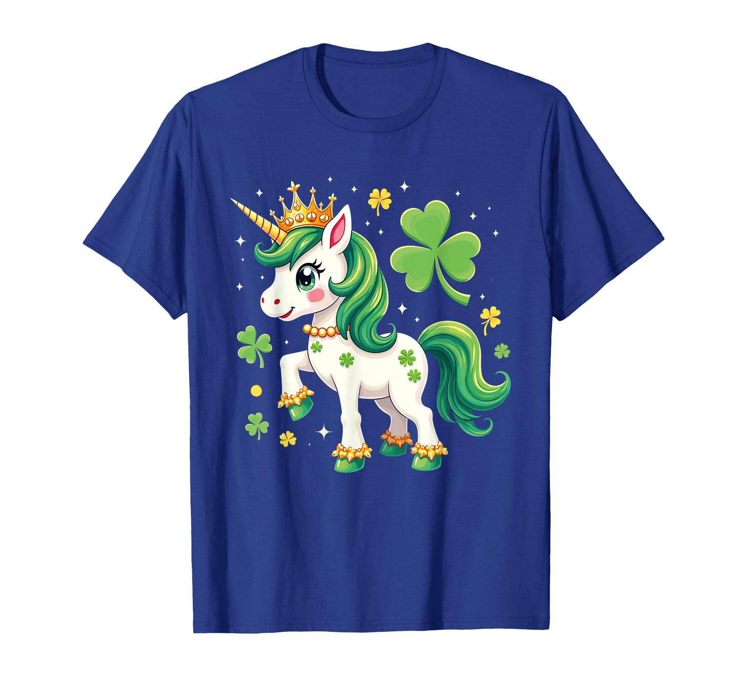Lepricorn Unicorn St Patricks Day Shamrock Kids Girls Lucky T-Shirt