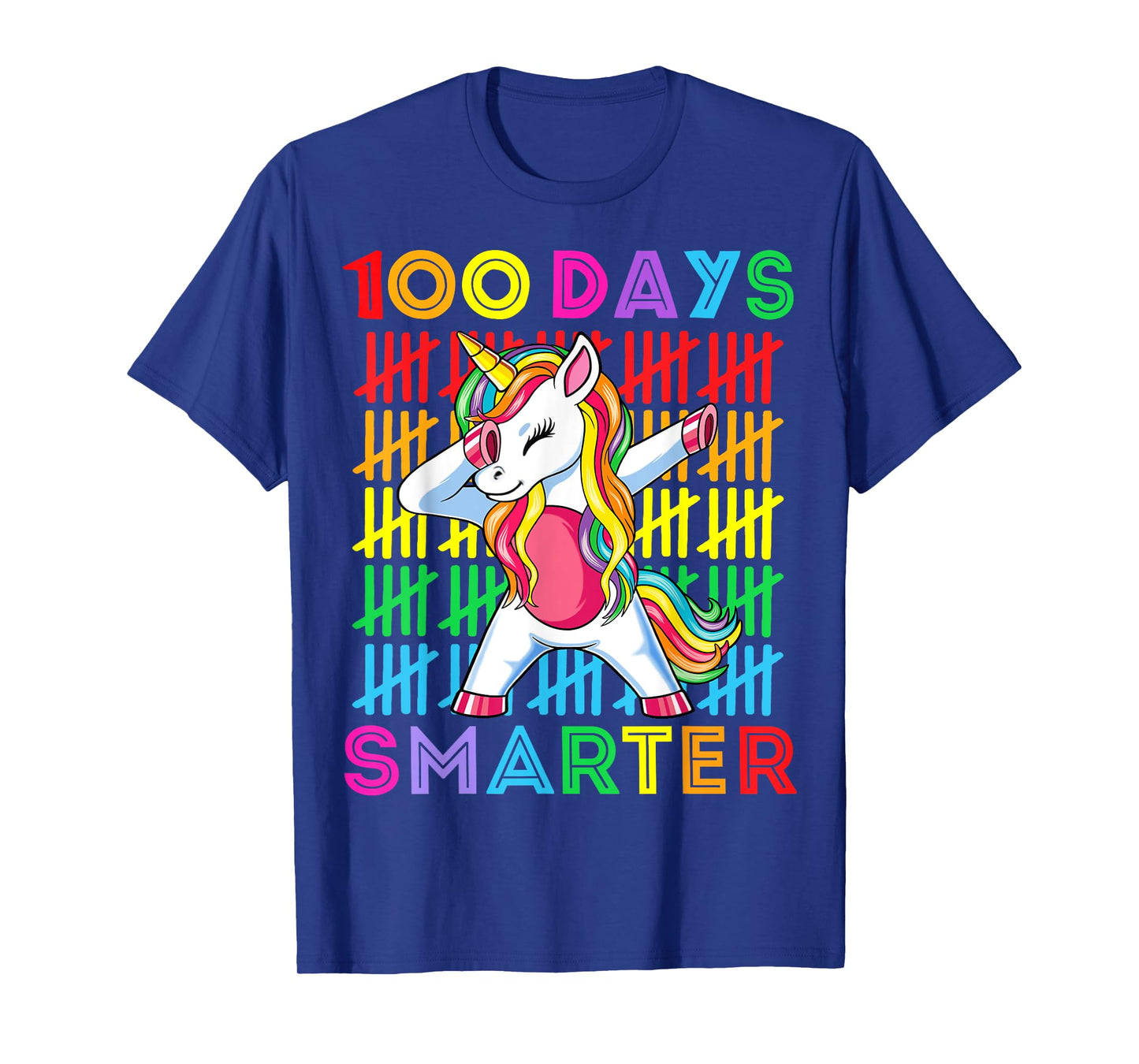 100 Days Smarter Kids Girls Unicorn 100th Day of School Gift T-Shirt