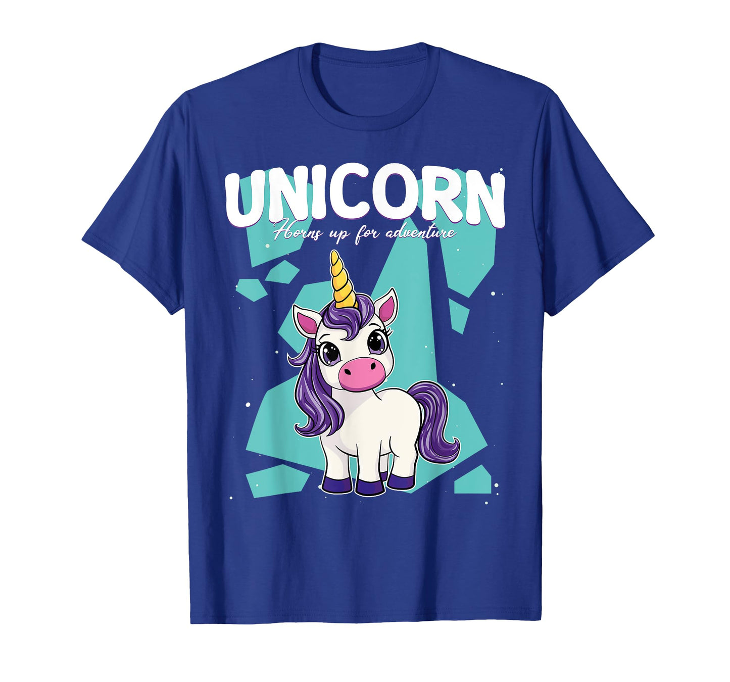 Unicorn Horns Up For Adventure Unicorn T-Shirt