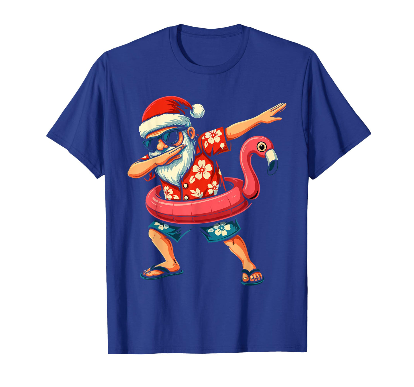 Dabbing Santa Christmas in July Hawaiian Xmas Dab Men Boys T-Shirt