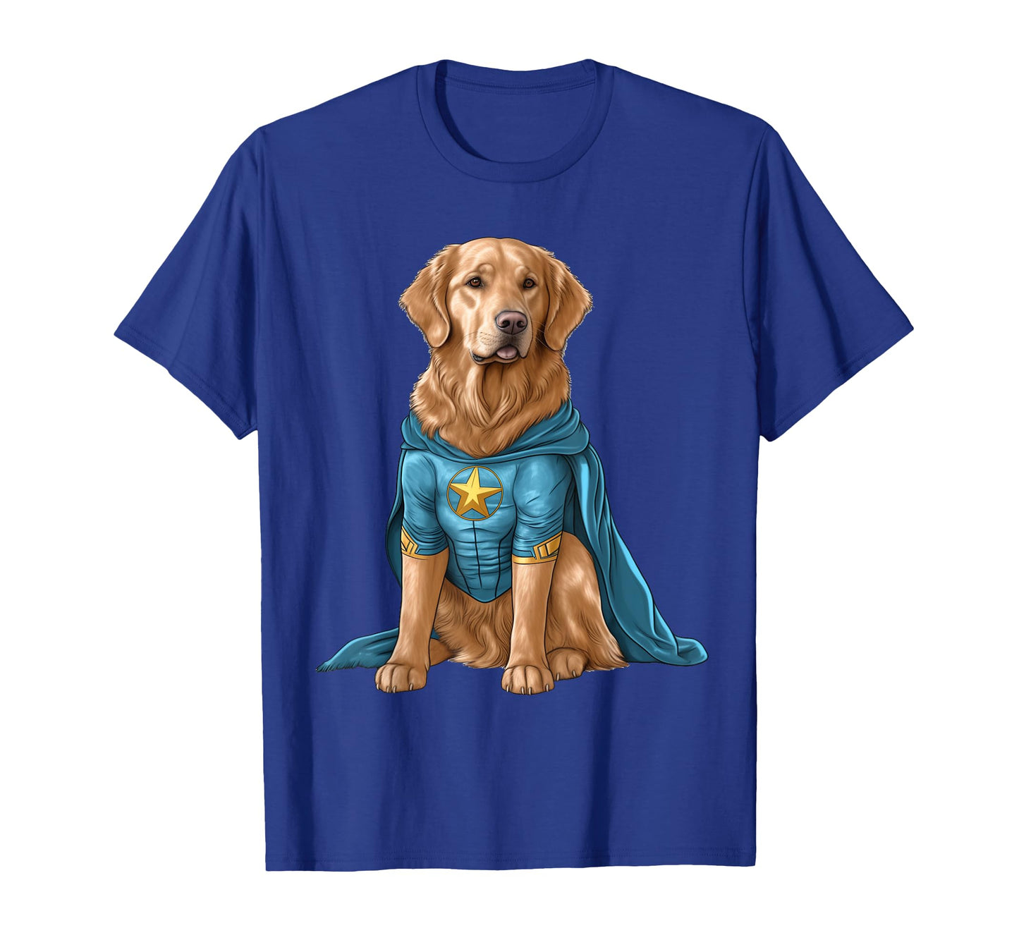Superhero Golden Retriever Red Cape Super Hero Dog T-Shirt