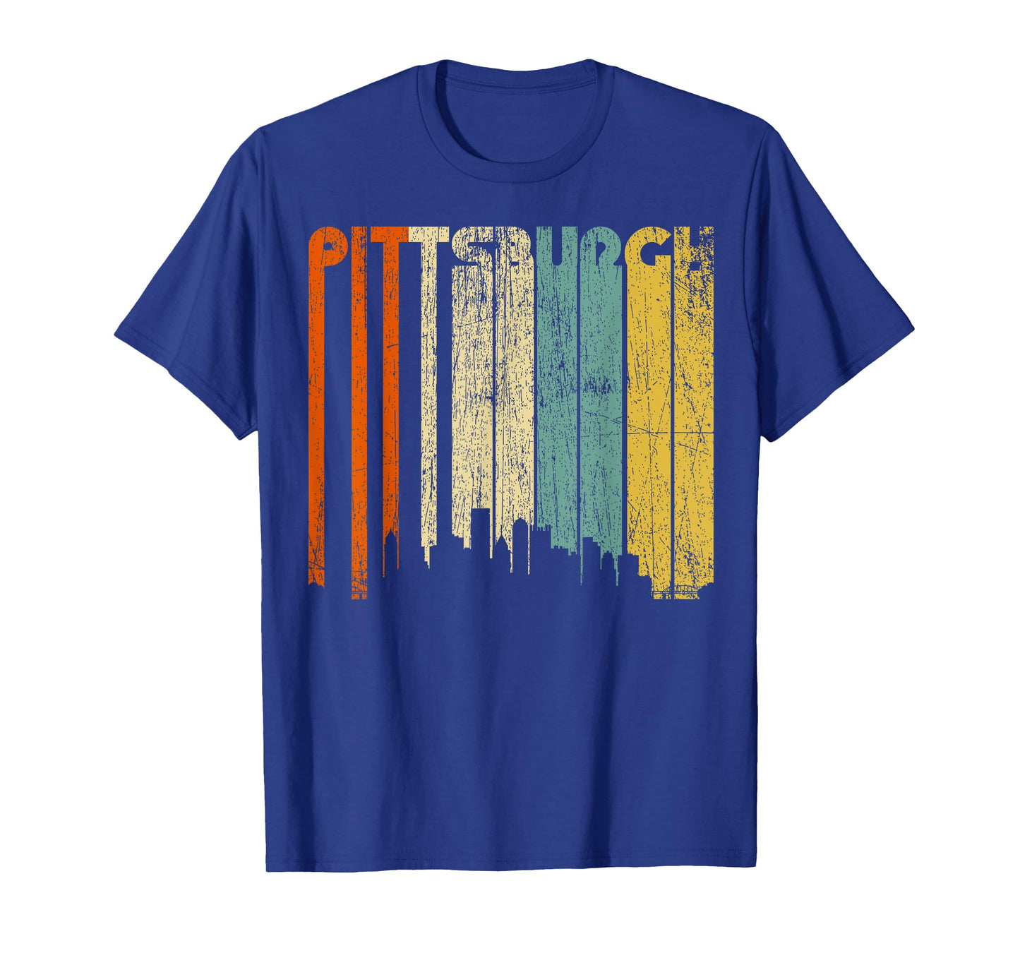 Pittsburgh City Retro T-Shirt Vintage 70s Style Souvenir Tee T-Shirt