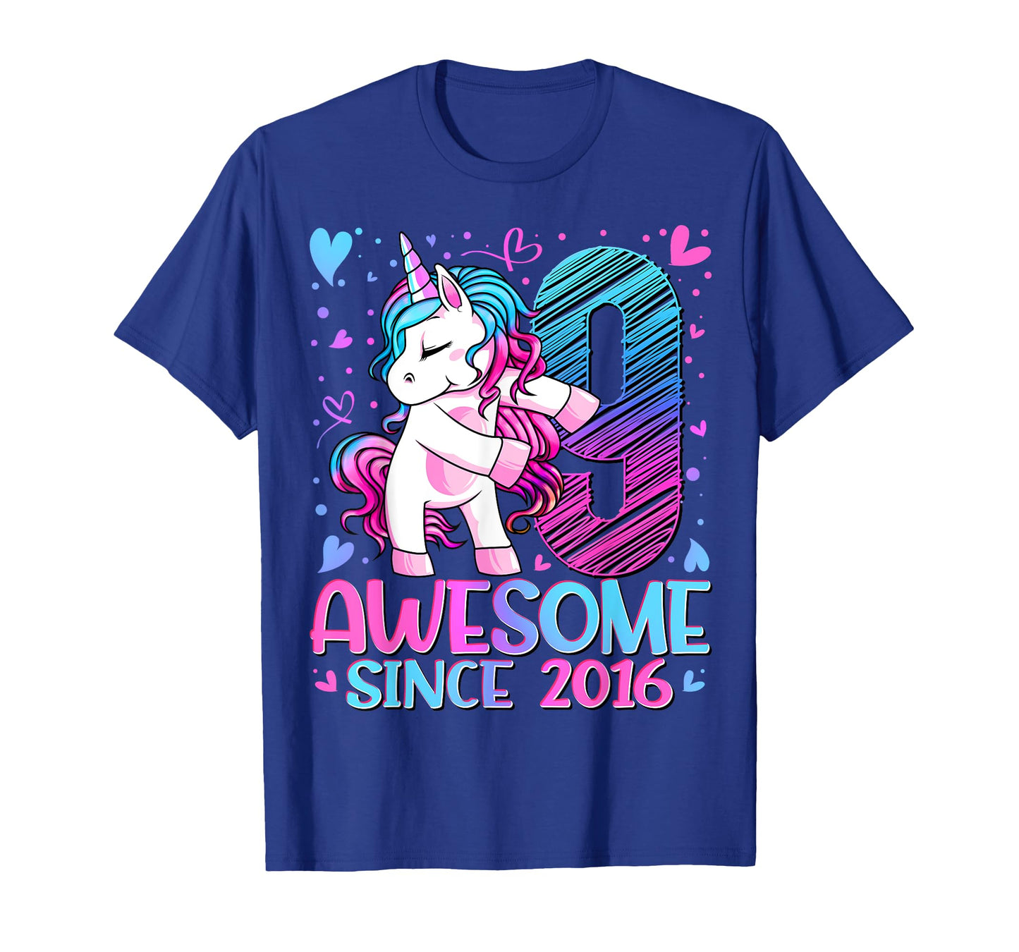 9 Year Old Unicorn Gifts For Girls 9th Birthday Girl Party T-Shirt