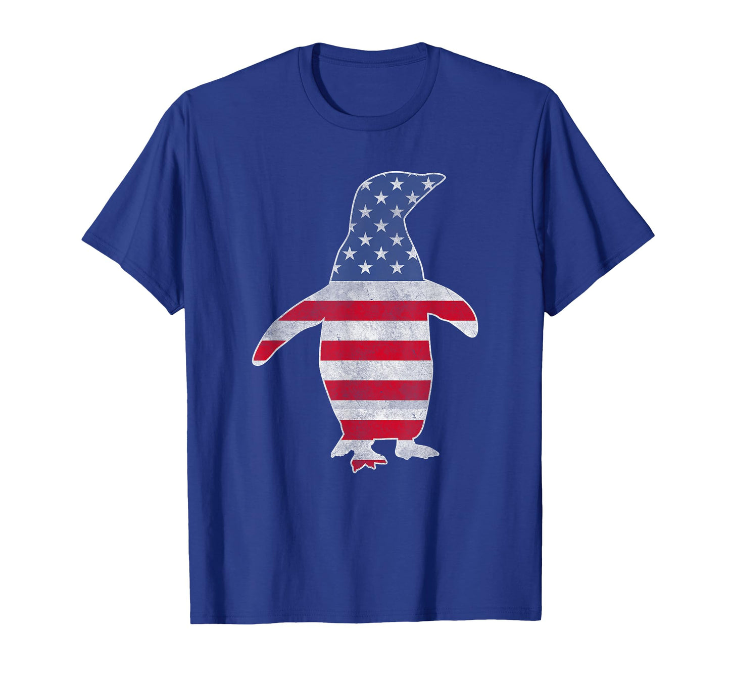 USA Flag Patriotic Penguin Bird 4th Of July Birdwatching T-Shirt for Women Men