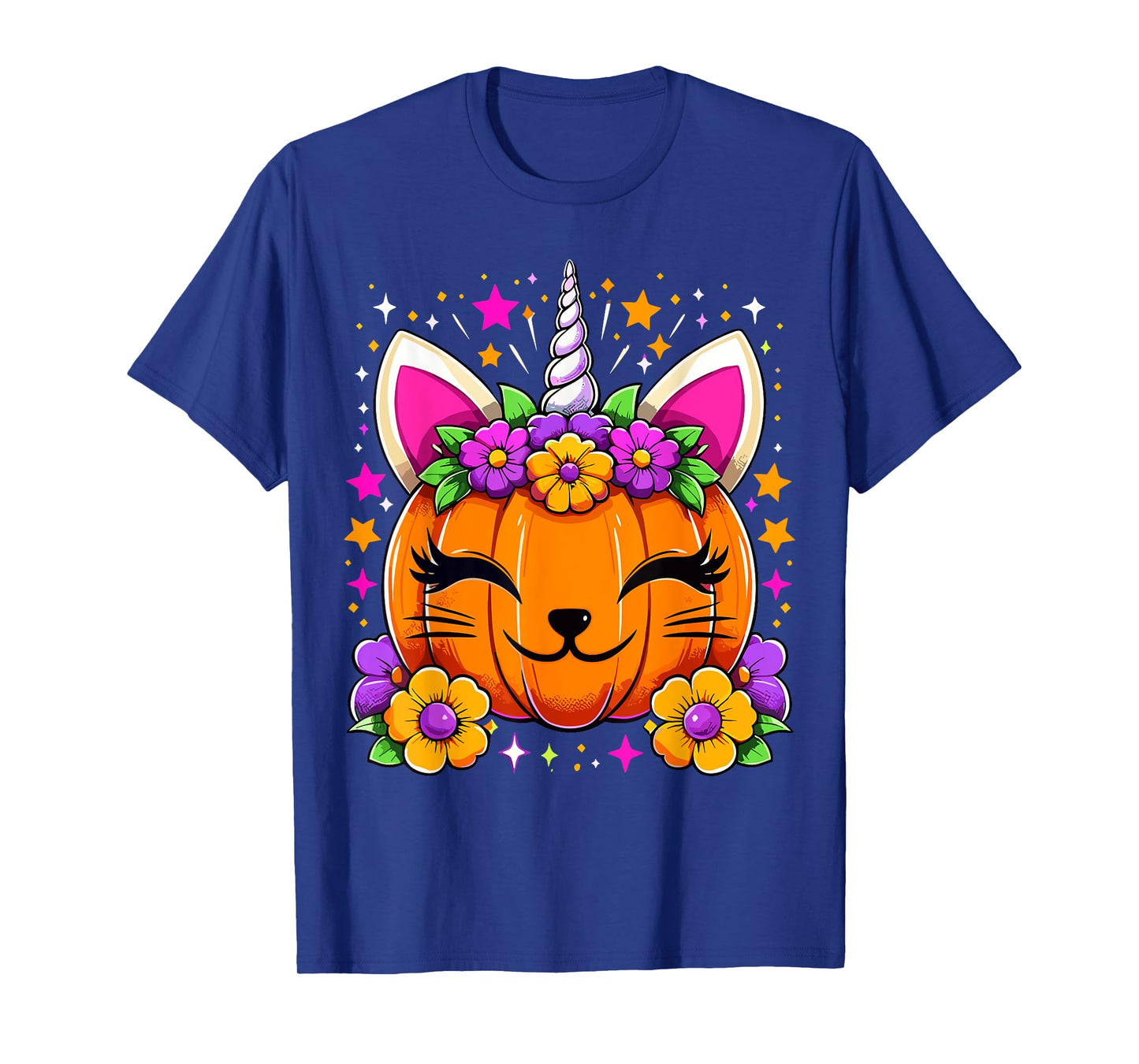 Halloween Unicorn Pumpkin Girls Costume T-Shirt