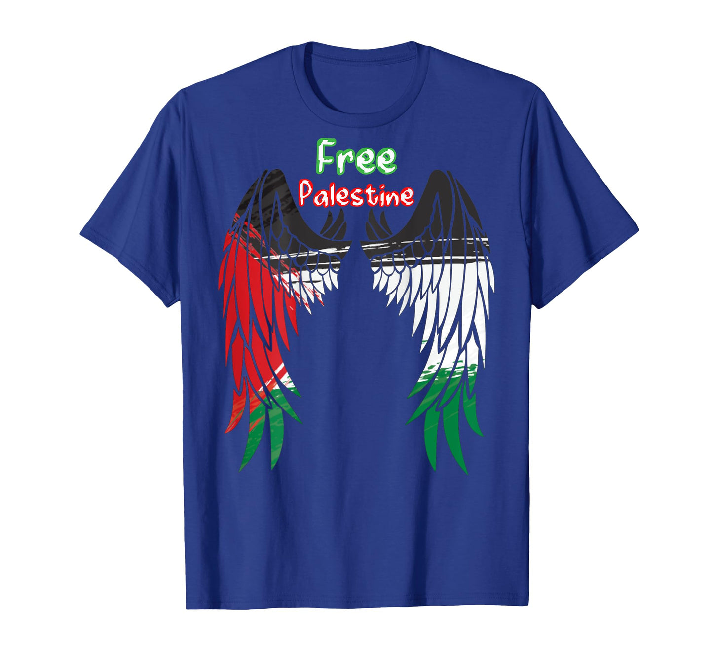 Palestine Flag Dad On Back Side Palestinian Angel Kids Wings T-Shirt