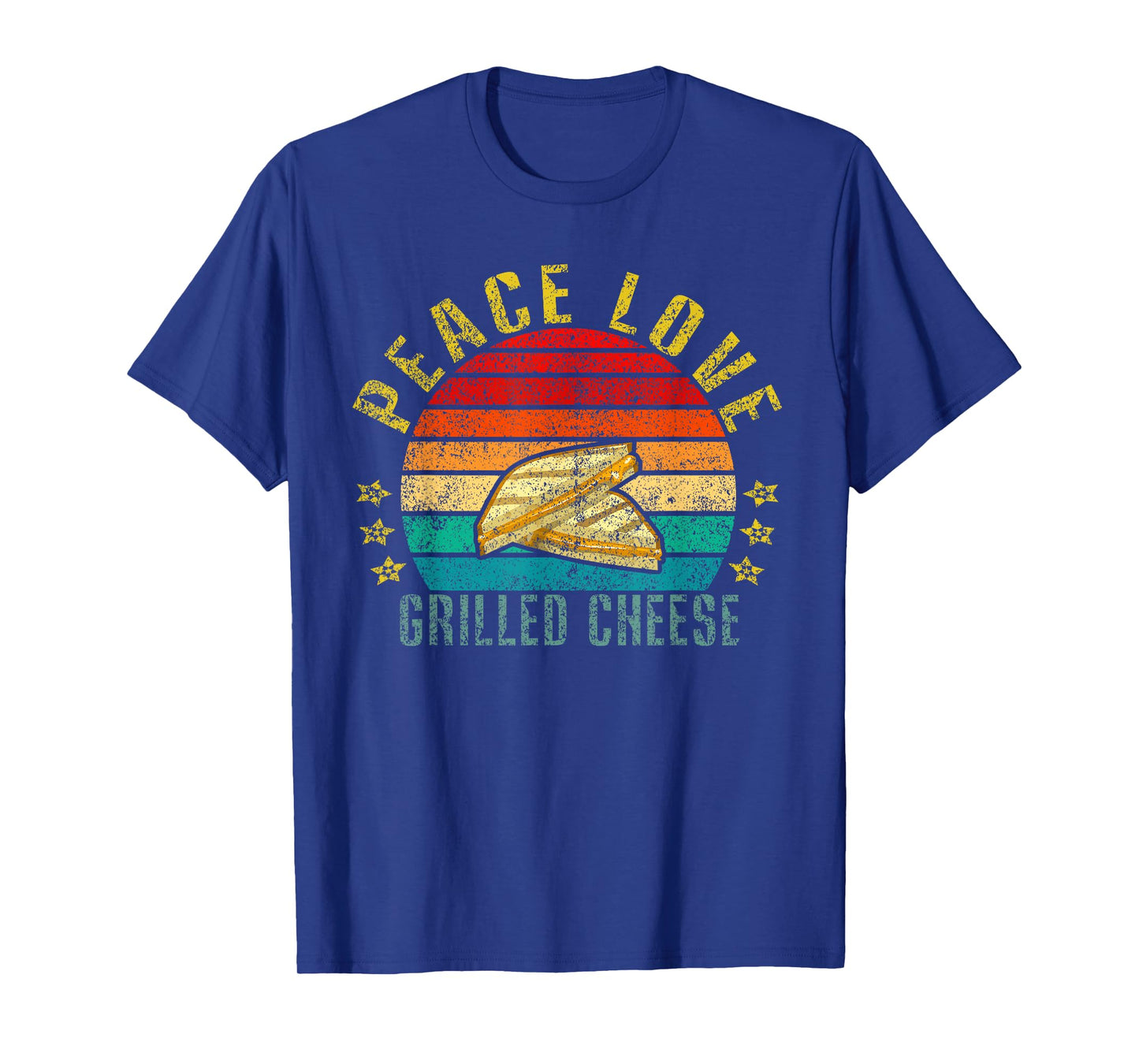 Peace Love Grilled Cheese Funny Retro T-Shirt