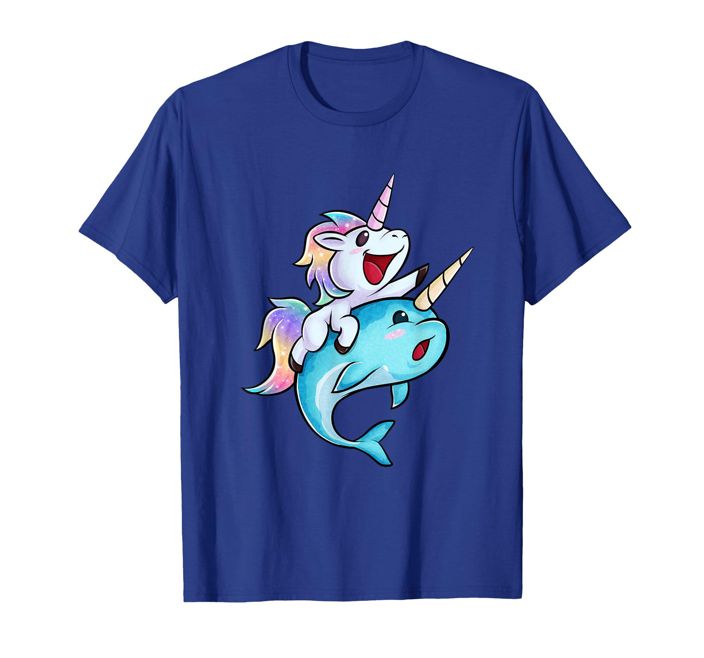 Unicorn Riding A Narwhal T-Shirt
