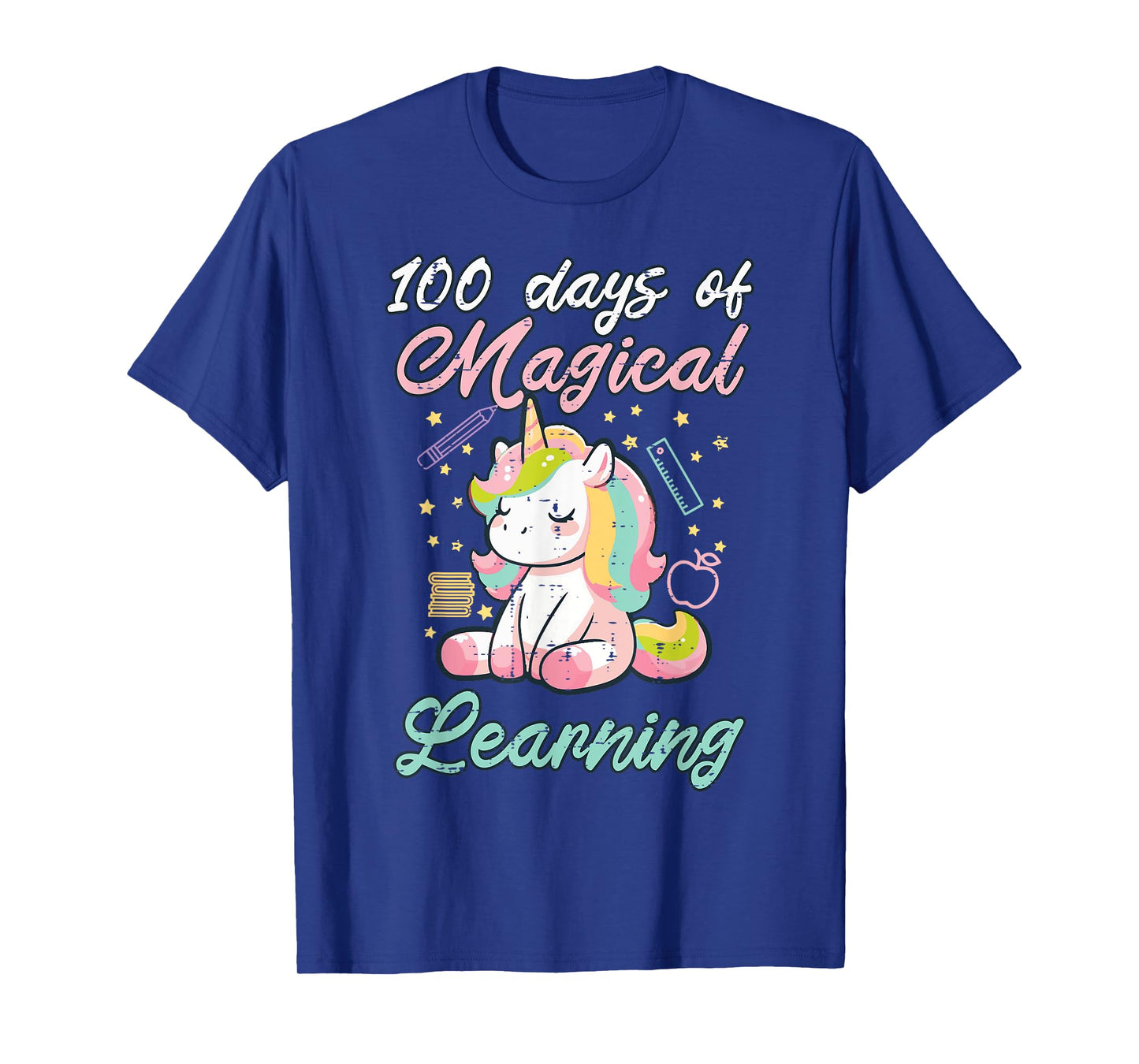 100 Days Magical Learning Unicorn 100th Day Girls Kids Women T-Shirt