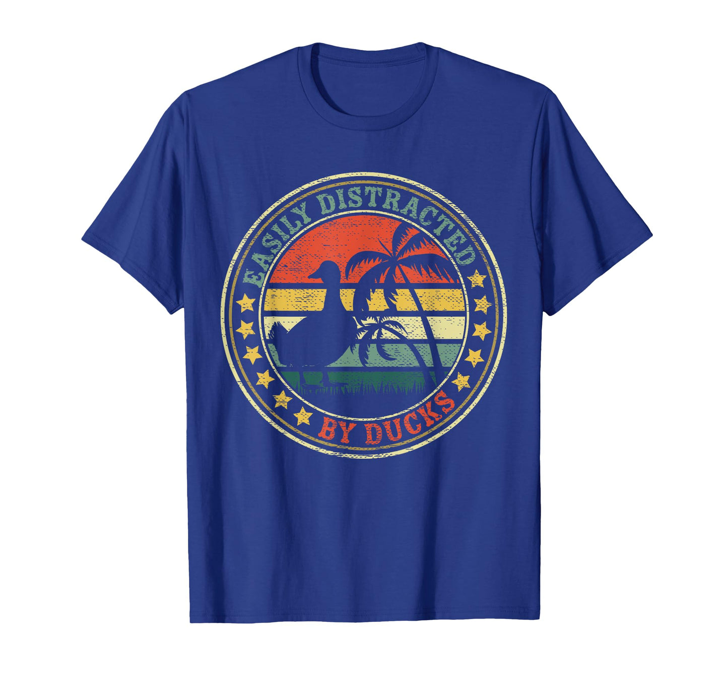 Retro Easily Distracted By Ducks Funny Vintage Style Saying T-Shirt