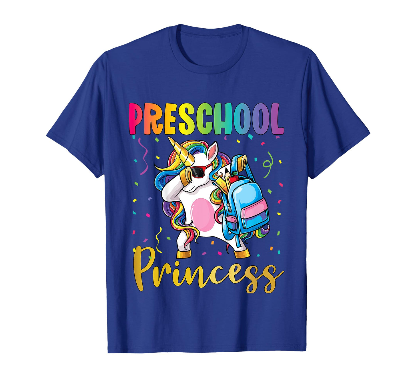 First Day of Preschool Pre-K Toddler School Princess Unicorn T-Shirt