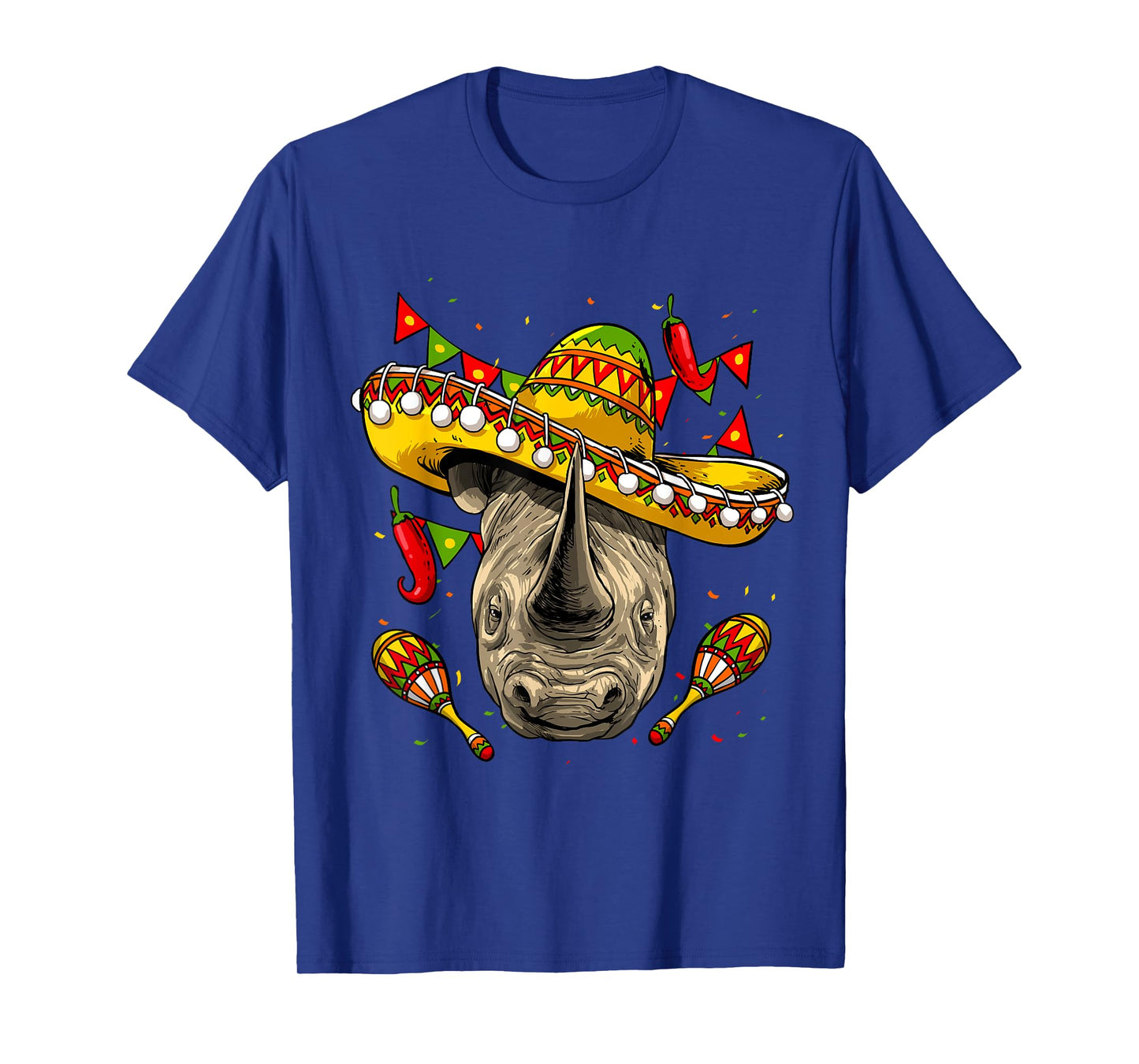 Cinco de Mayo Poncho Rhinoceros Sombrero Mexican Rhino Lover T-Shirt