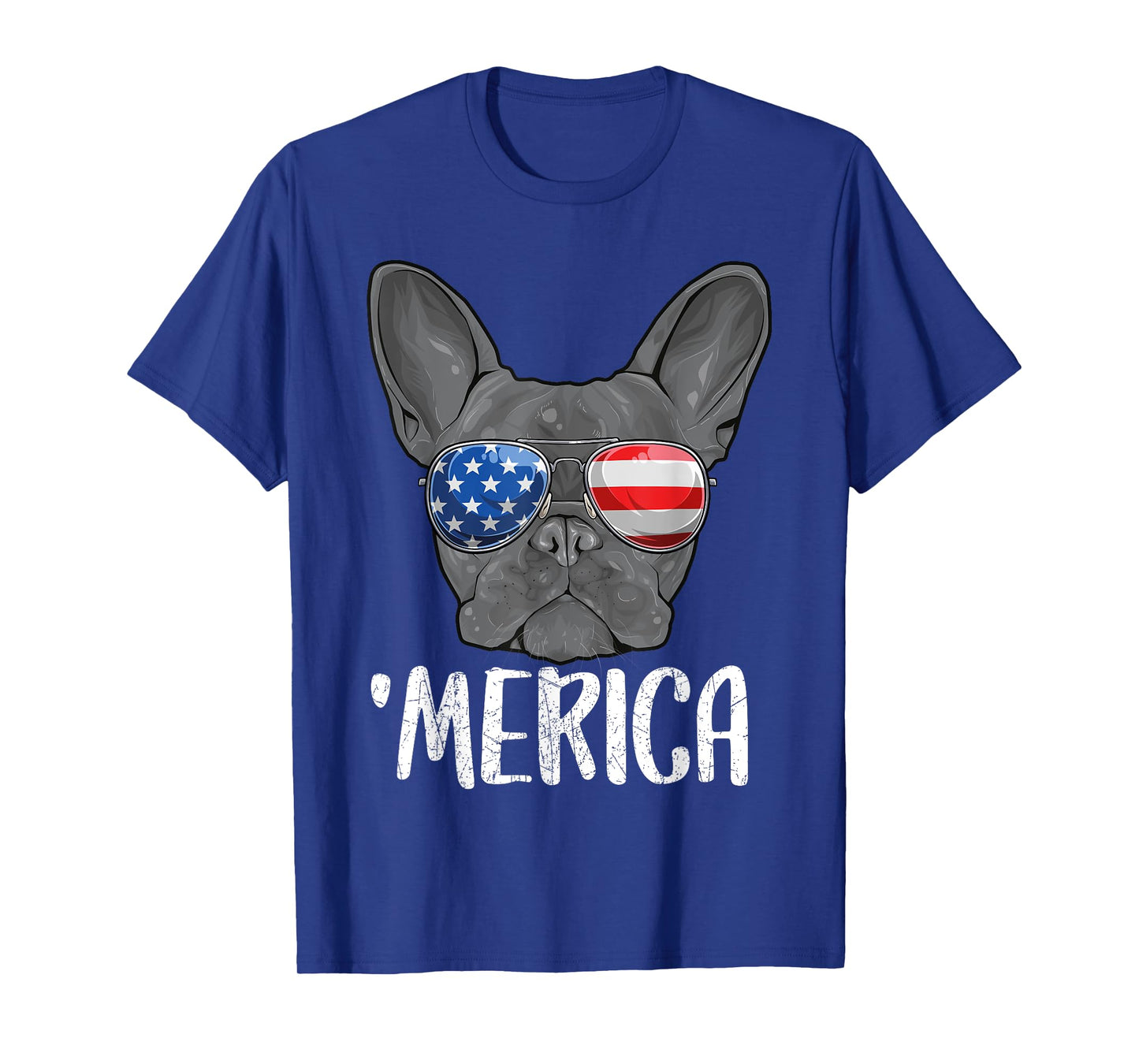 Merica French Bulldog Dog 4th of July American Flag T-Shirt for Women Kids Men